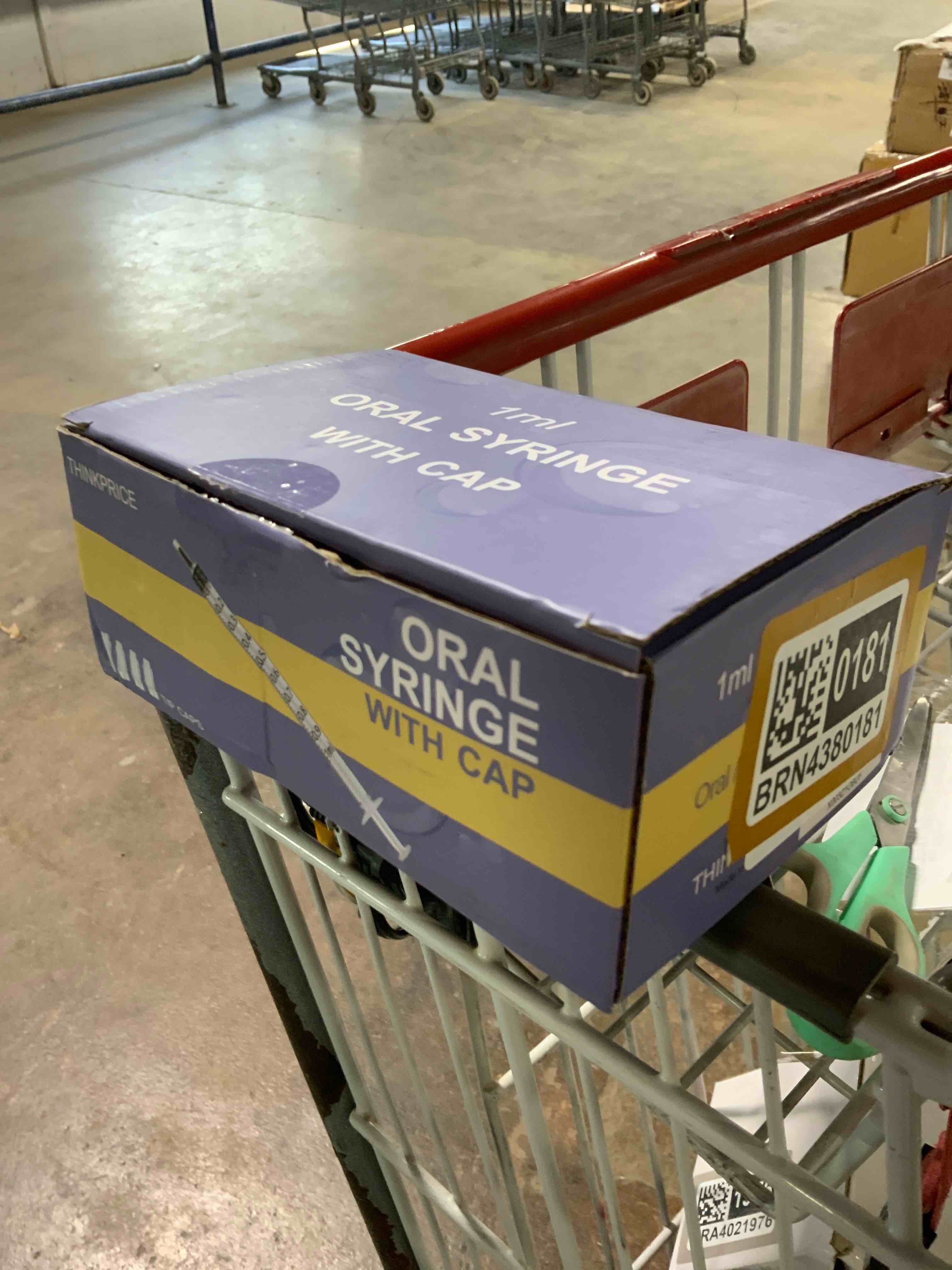 Condition photo showing Good Condition for 1 ml oral syringes with caps 50 pcs individually wrapped 