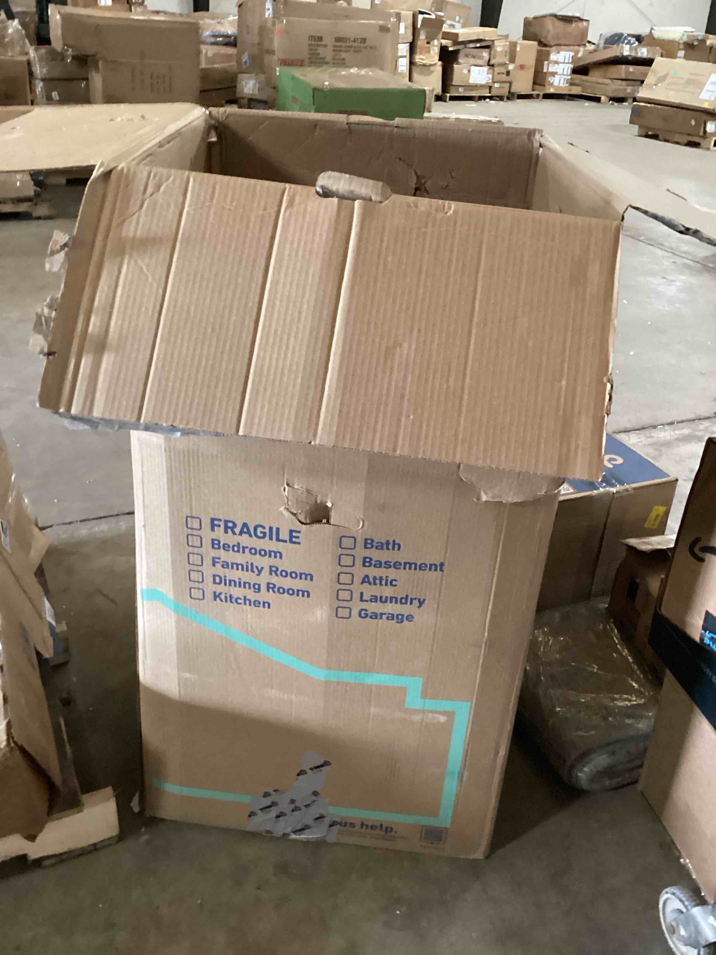 Condition photo showing As Is for wood desk with drawers