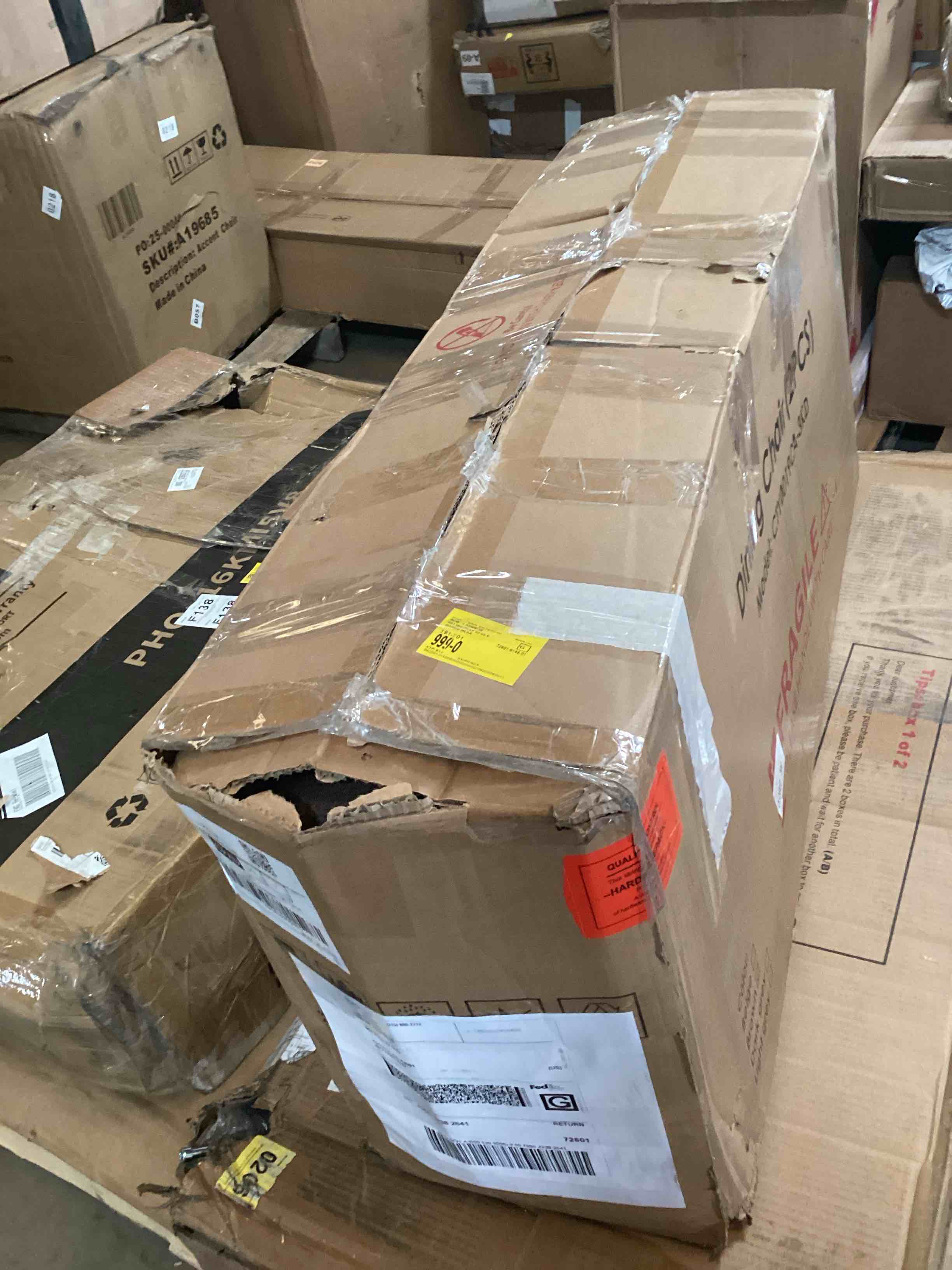 Condition photo showing Good Condition for 1 pcs brown dining chairs