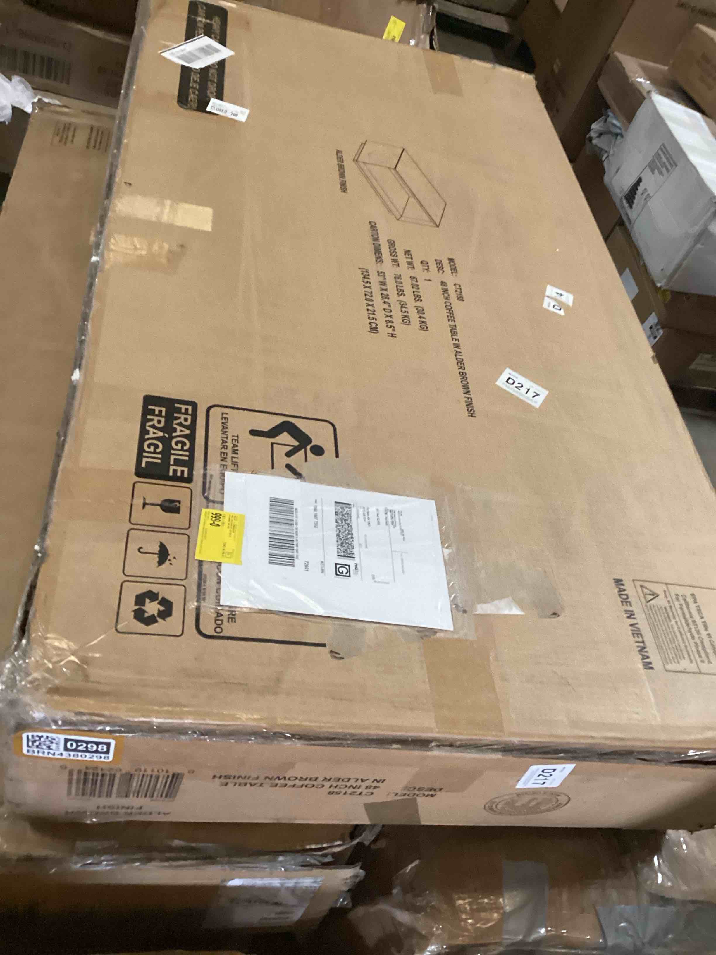 Condition photo showing Good Condition for evie coffee table 48” alder brown