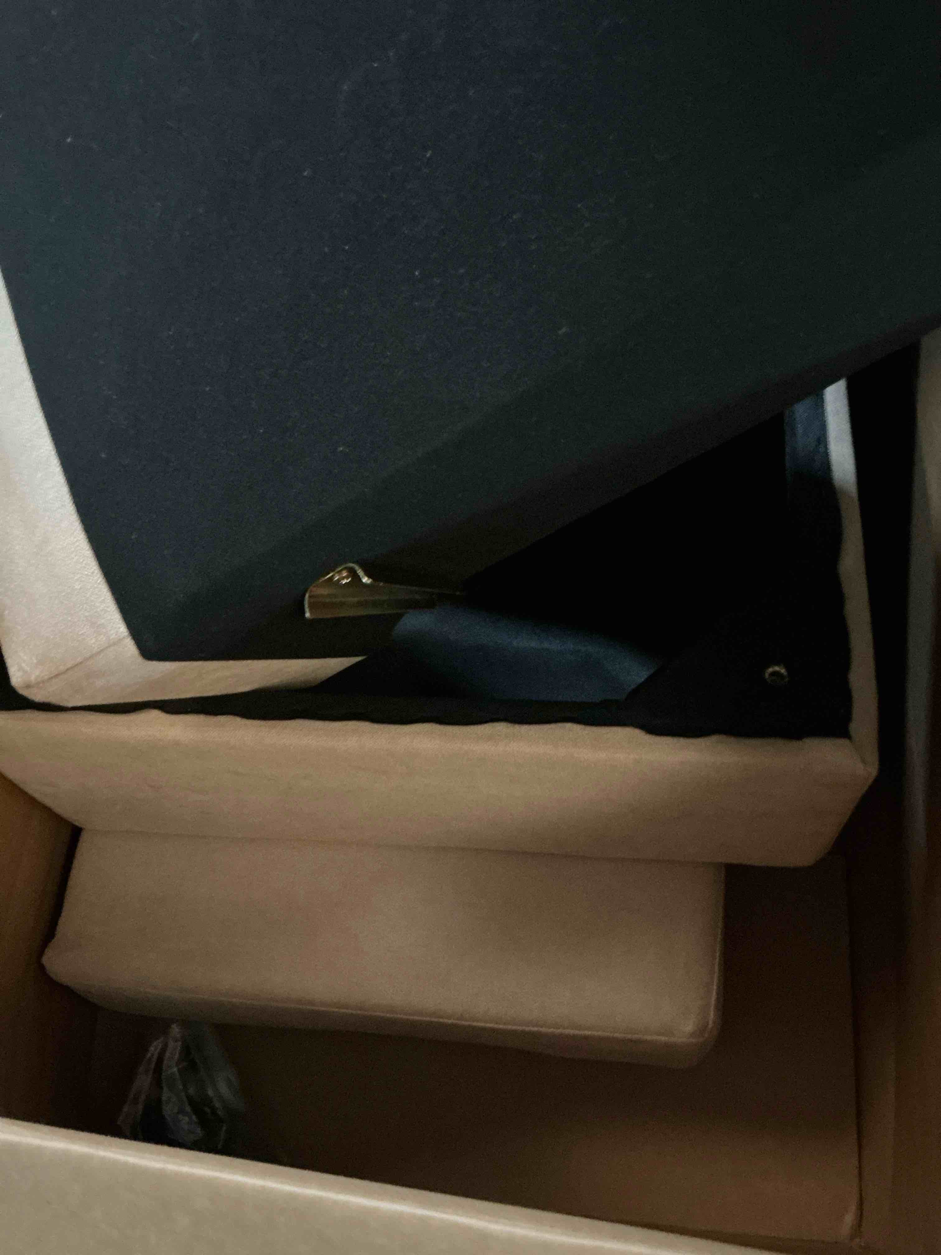 Condition photo showing Good Condition for (incomplete) beige upholstered sofa
