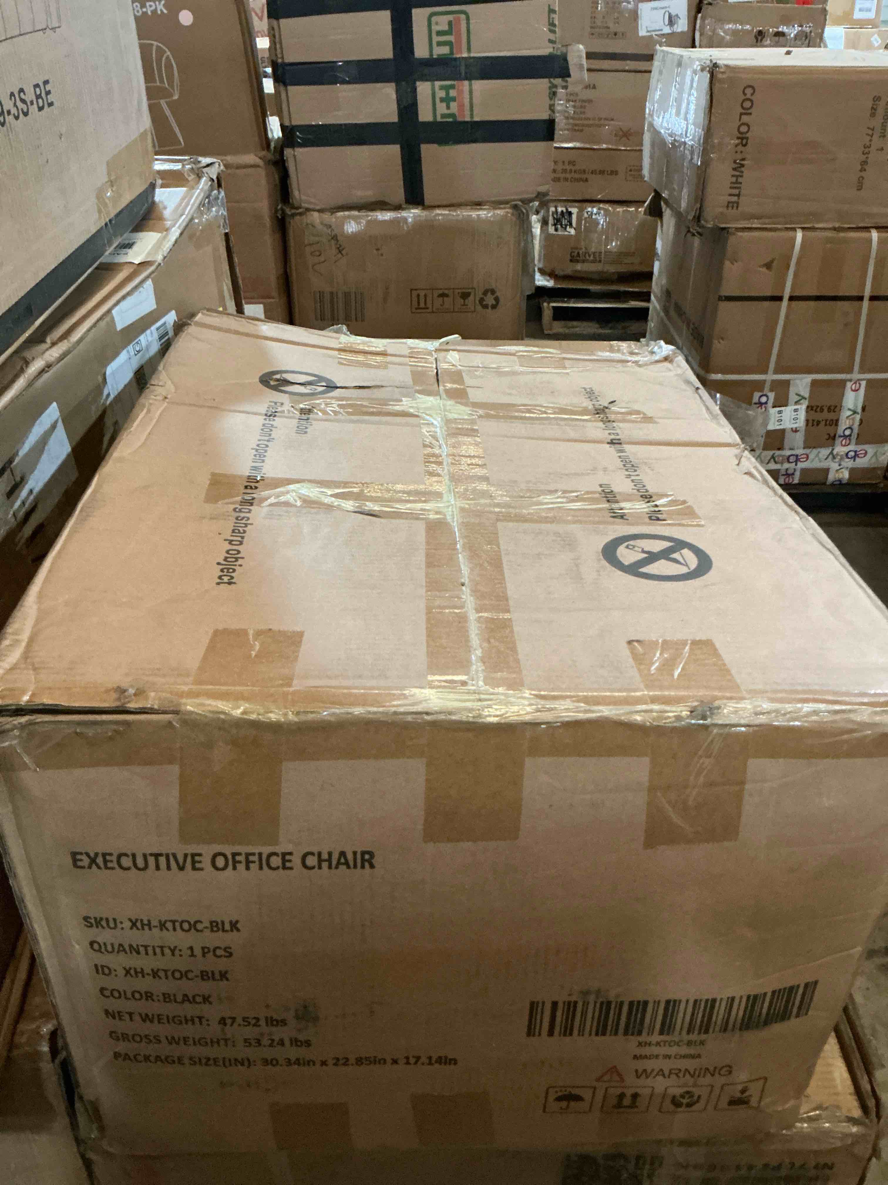 Condition photo showing Good Condition for juxfort big and tall office chair with foot rest, 600lbs, heavy duty executive office chair for heavy people