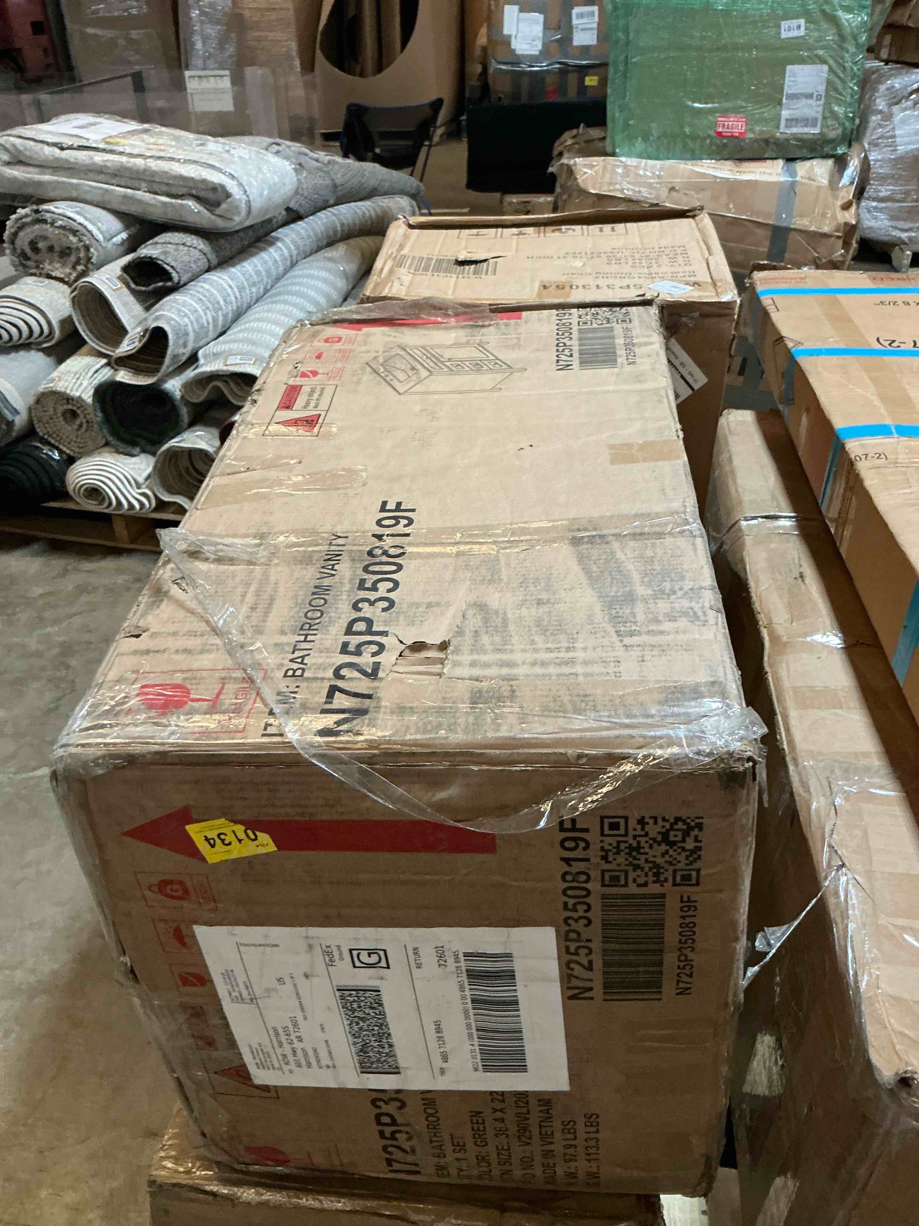 Condition photo showing Good Condition for 30-inch green bathroom vanity with sink 