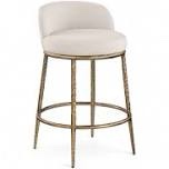 hessle linen textured performance fabric upholstered counter stool