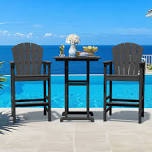 2 - person square hdpe outdoor dining set