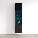 Crister 15.8" Bookcase with 16-Color LED Lighting, High Gloss Finish