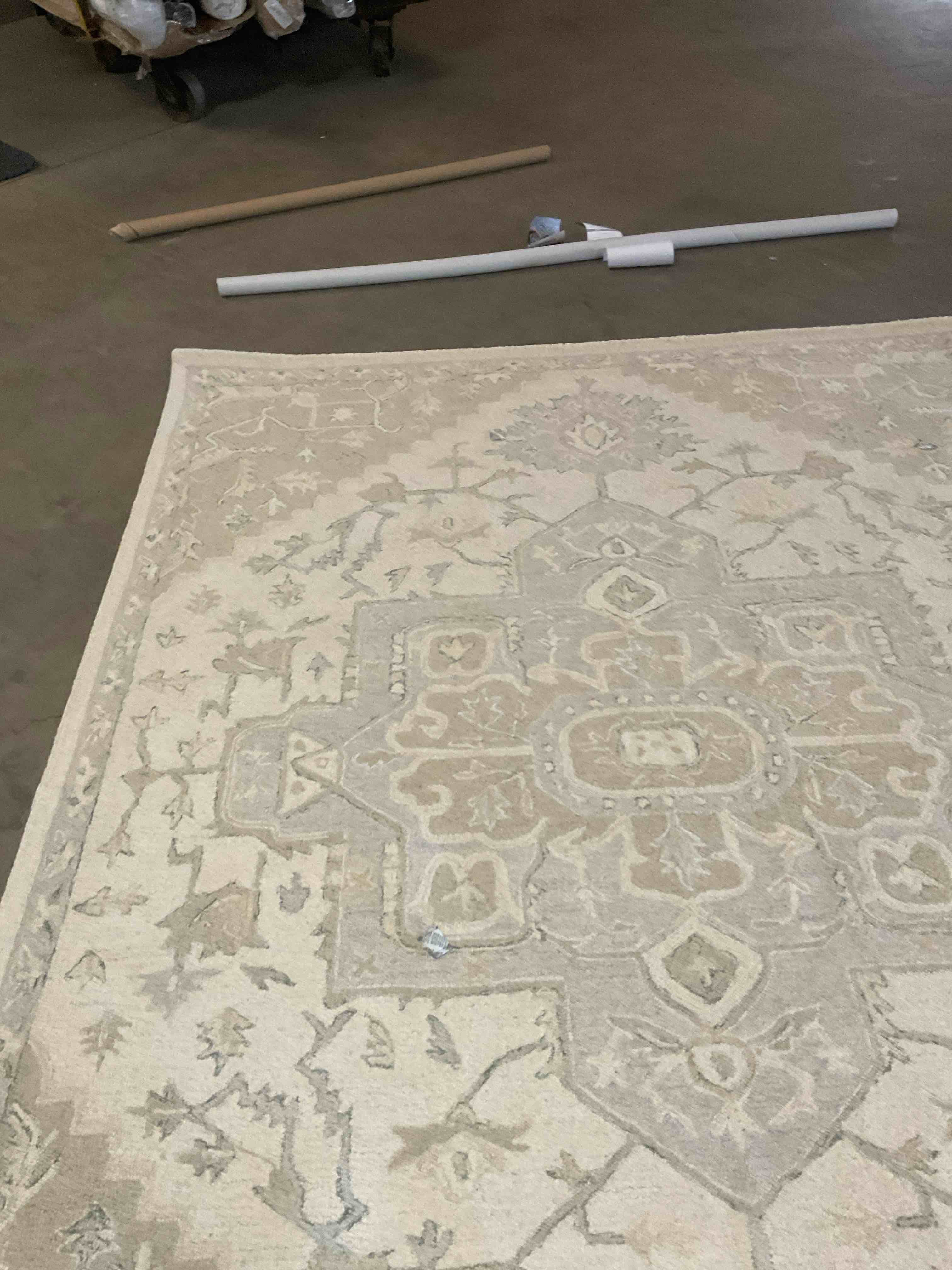 Condition photo showing Good Condition for barden oriental handmade flatweave wool ivory/beige area rug 8’x10’