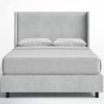 incomplete textured grey bed frame king