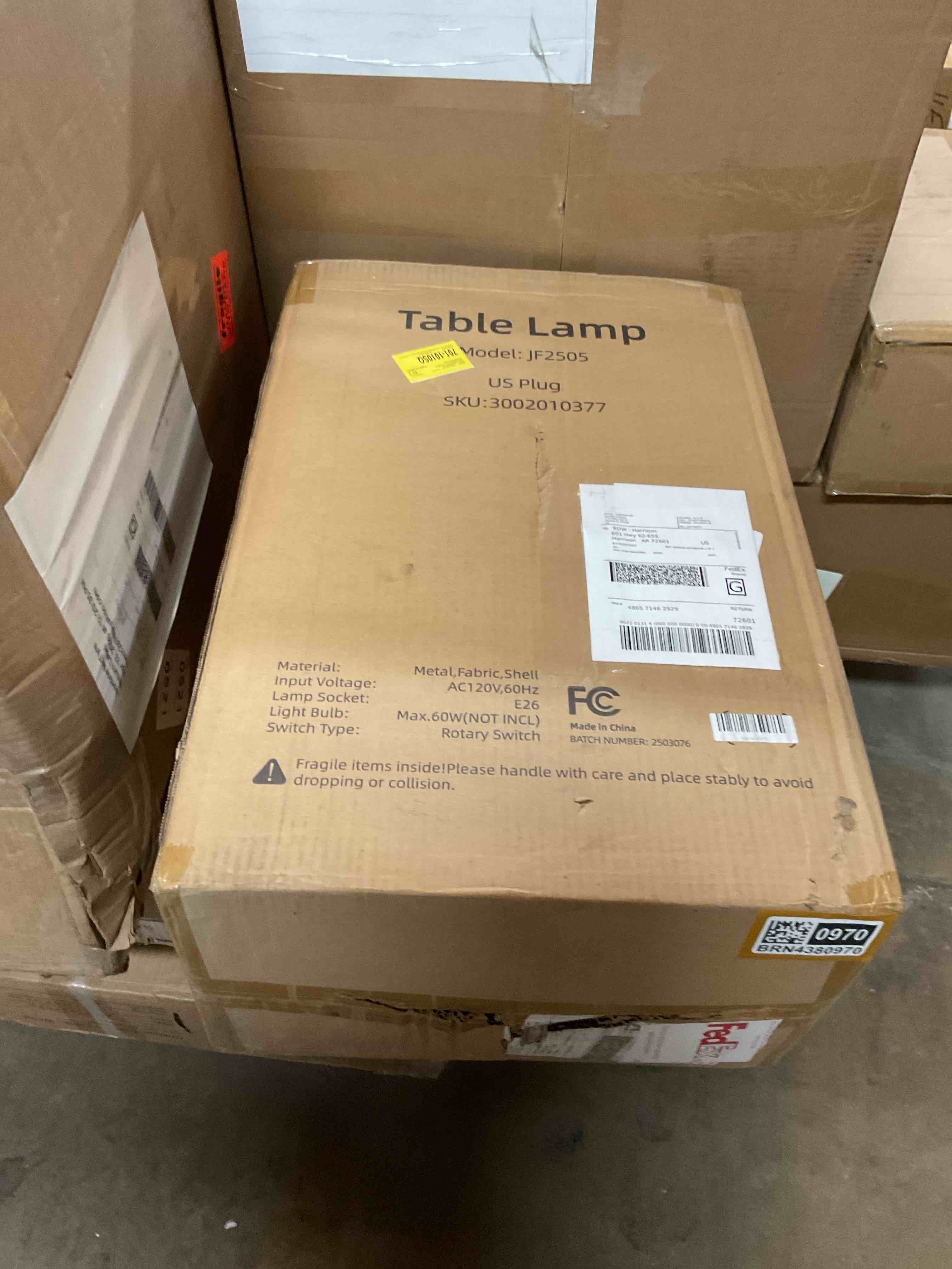 Condition photo showing Good Condition for 28'' mother of pearl table lamp with night light, 4-way