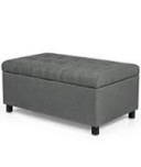 Nolany Rectangle Storage Ottoman Gray