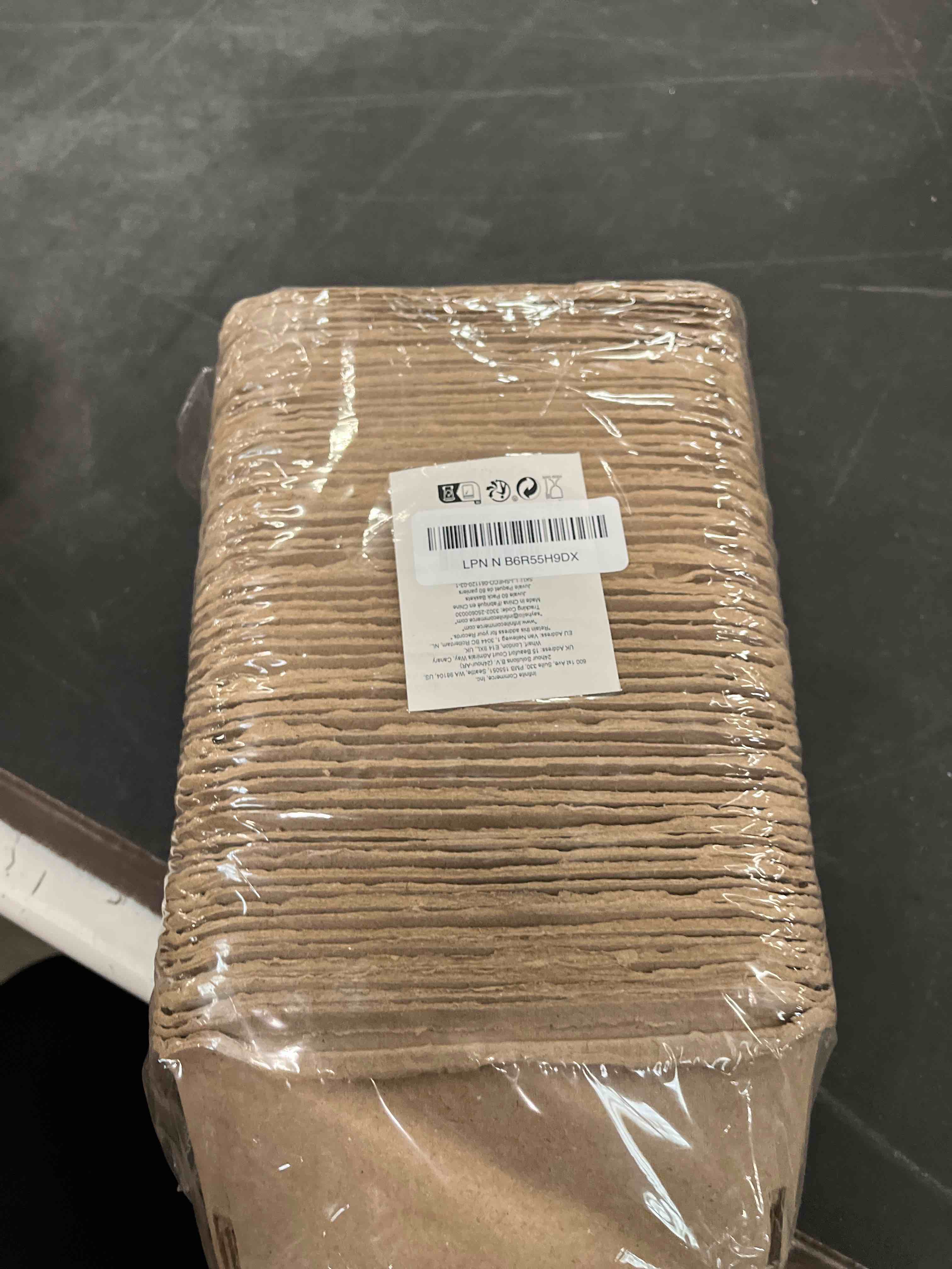 Condition photo showing Good Condition for juvale pulp fiber berry basket - 1 pint, brown, rectangular, modern, 60 pack - farmers market & farm