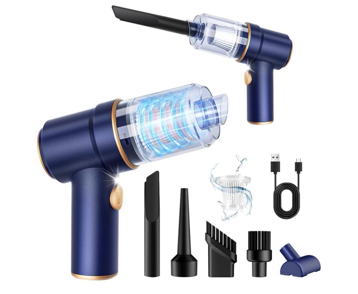 kmm handheld car vacuum cleaner, 9000pa vacuum cleaner and air duster, 120w high power hand held vac