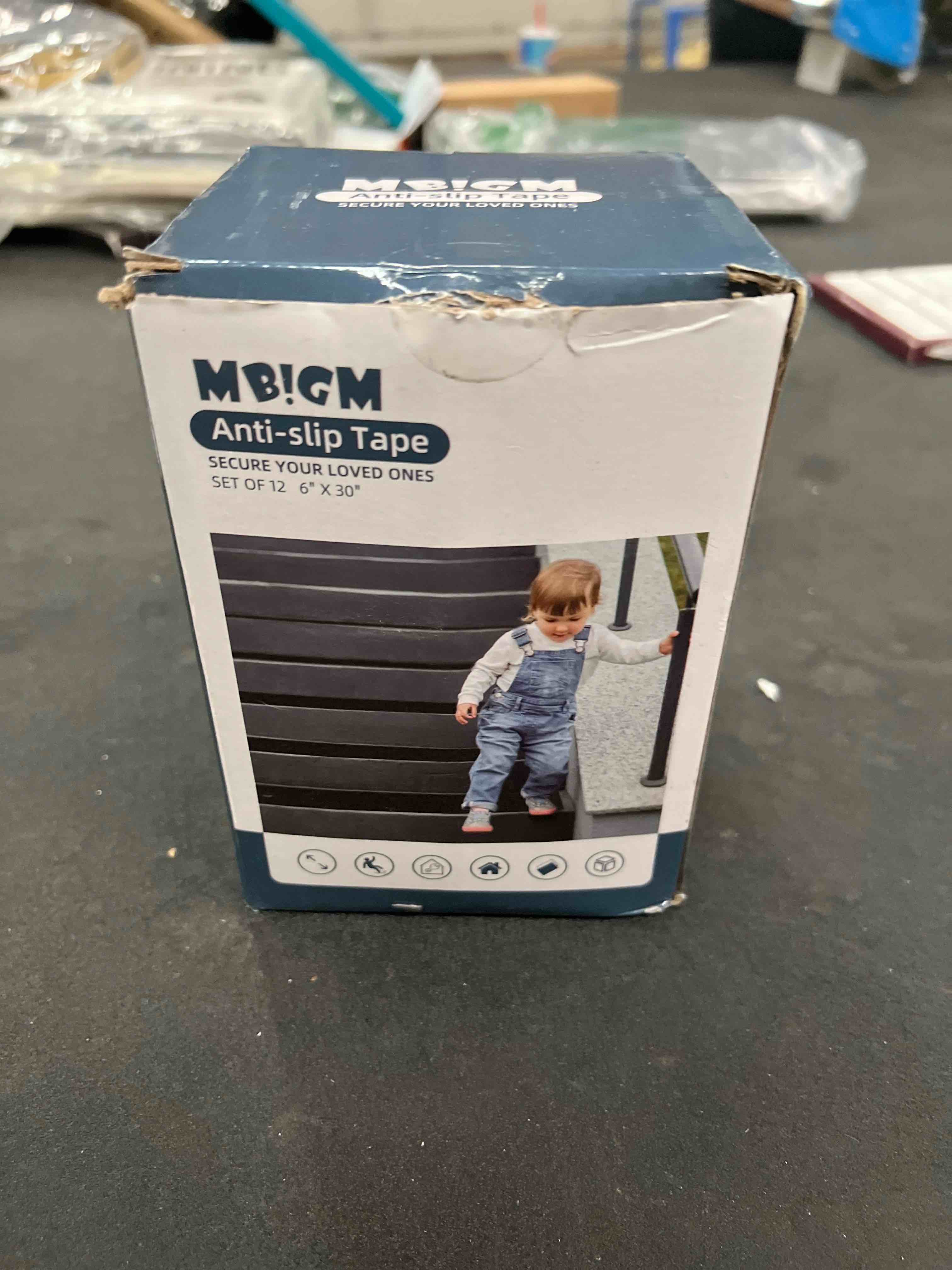 Condition photo showing Good Condition for mbigm 12-pack non-slip outdoor stair treads - anti slip 6" x 30" grip tape adhesive strips - heavy d
