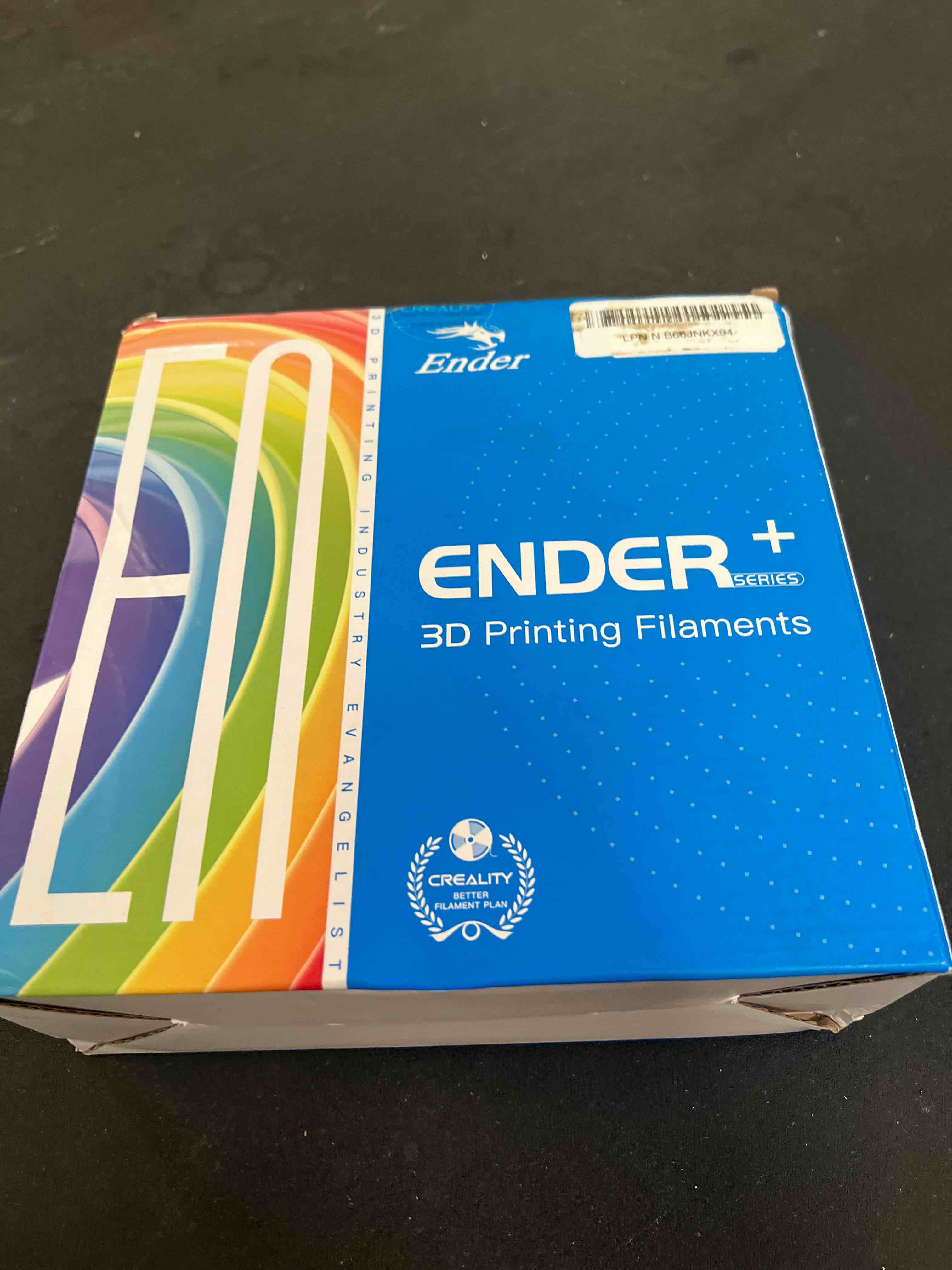 creality 3d printer filament 1.75mm, rainbow upgrade pla+ filament strong toughness no-tangling vacu