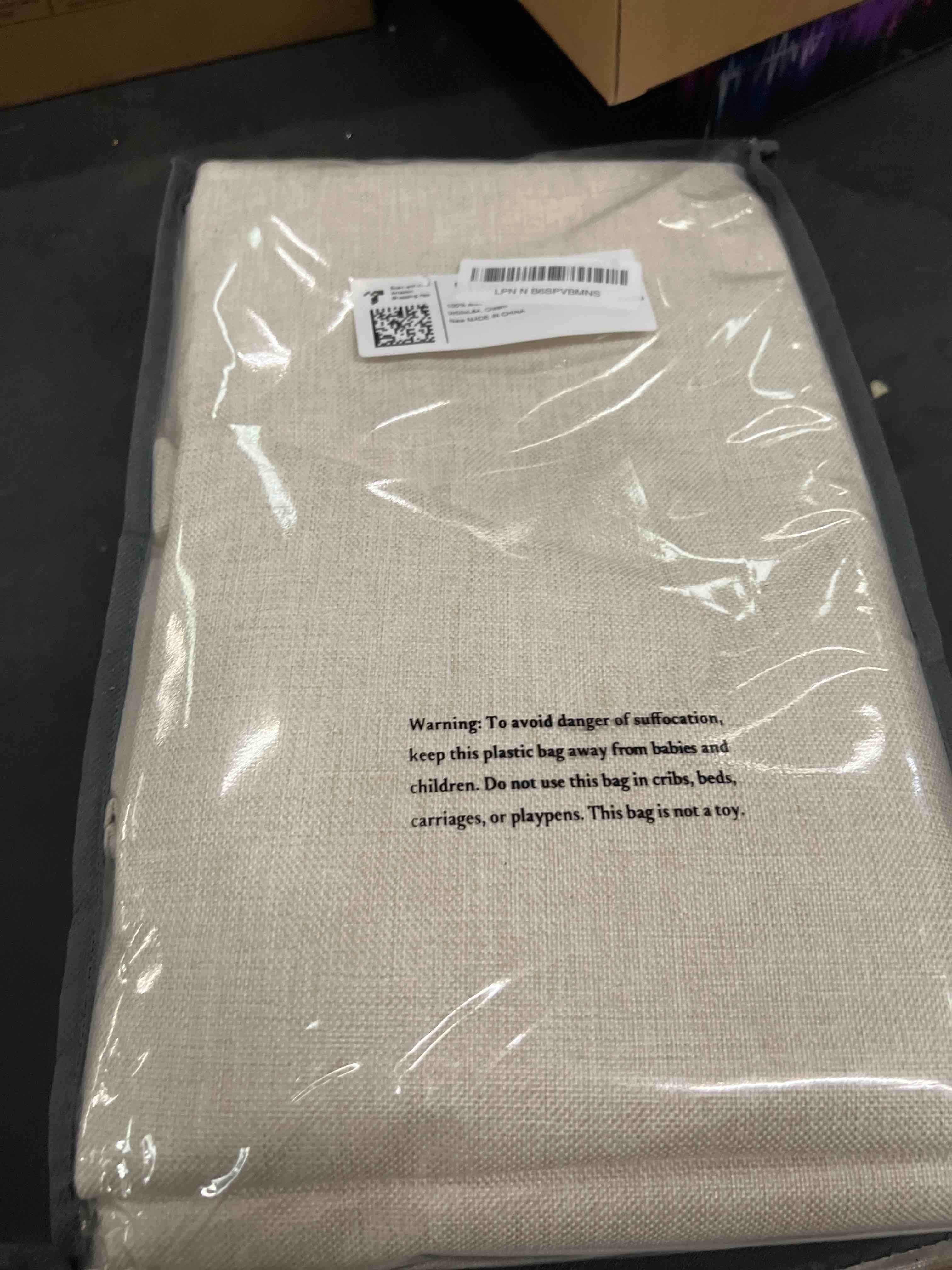 Condition photo showing Good Condition for 100% blackout shield linen blackout curtains for bedroom 84 inches long, back tab/rod pocket living room drapes, thermal insulated blackout curtains 2 panels set, 50" w x 84" l, cream cream 50"w x 84"l (pack of 2)