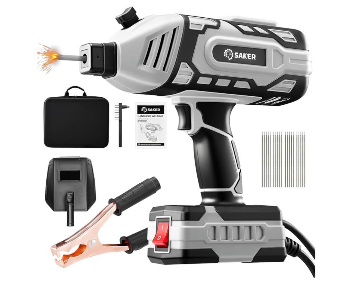 Saker Portable Electric Welding Machine,110V Portable Welder Handheld with IGBT Inverter 5 Variable 