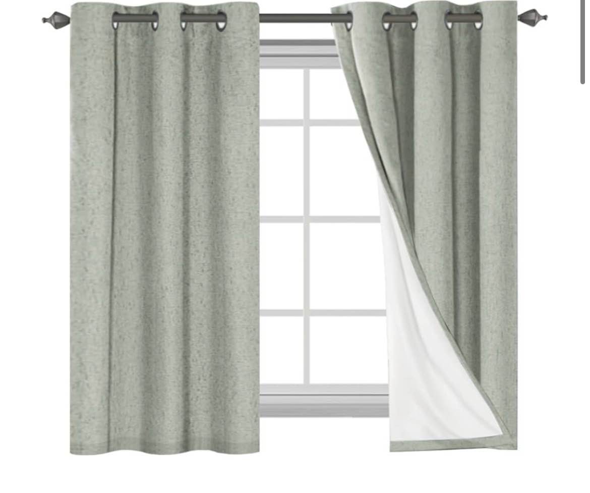 h.versailtex primitive linen curtains 100% blackout curtain drapes burlap fabric curtains with white