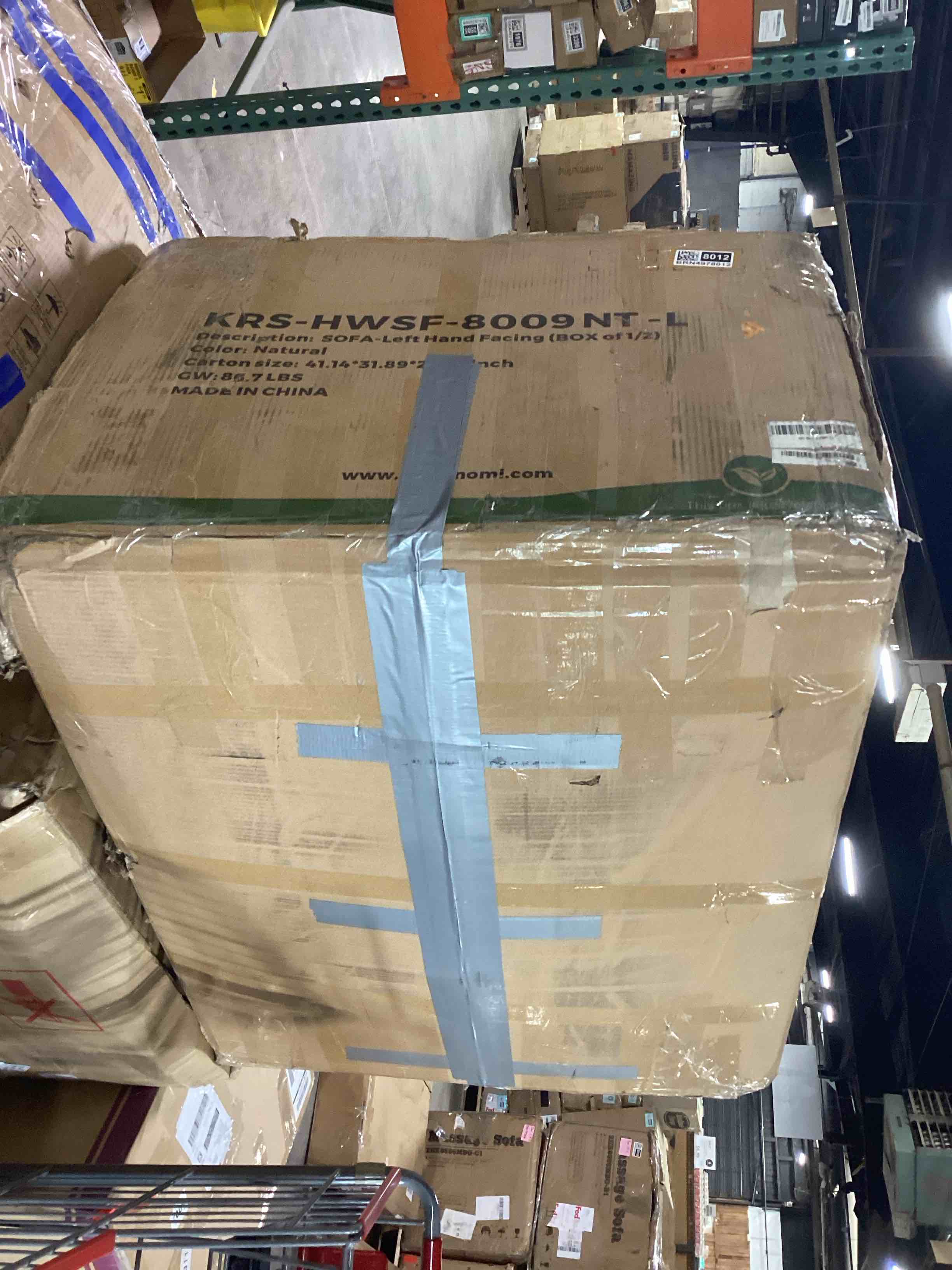 Condition photo showing Good Condition for (box 1/2 only)beige left hand facing sofa