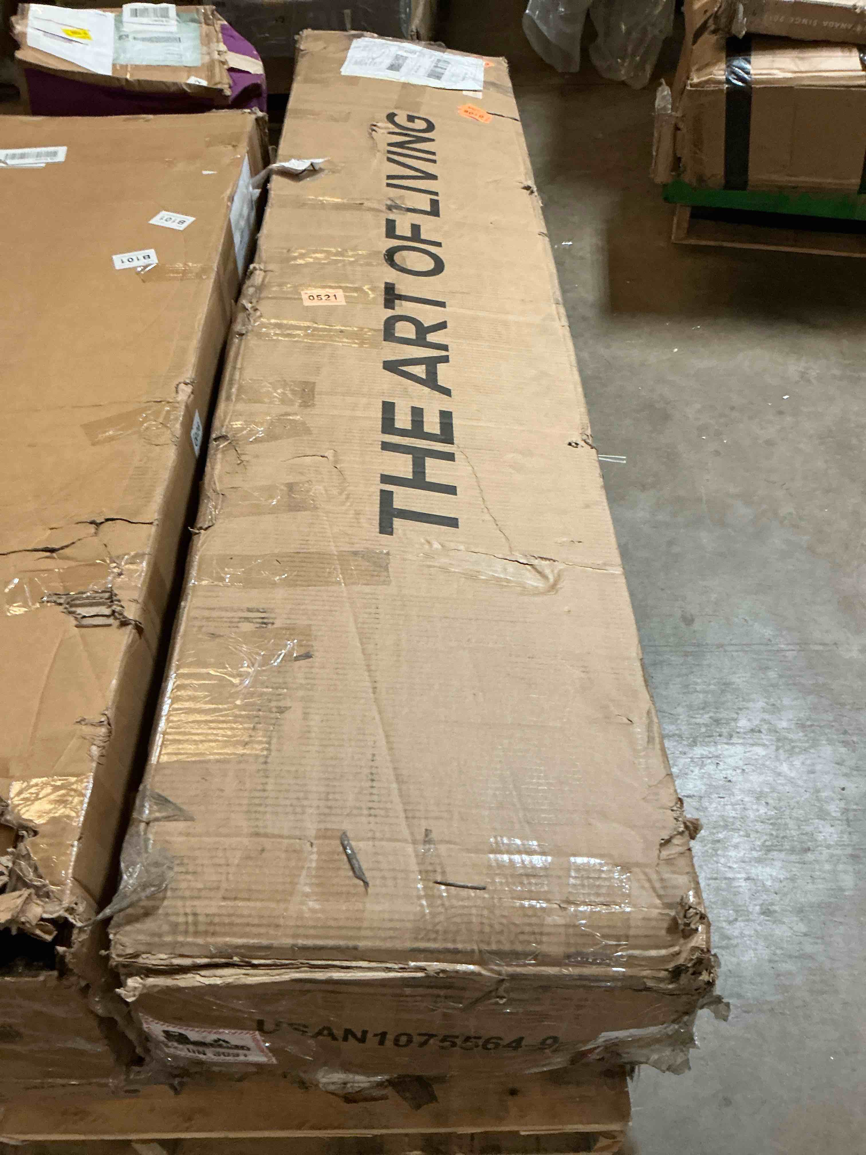 Condition photo showing Good Condition for hydraulic lift up storage upholstered platform wingback led bed with 2-tier shelves and charging station