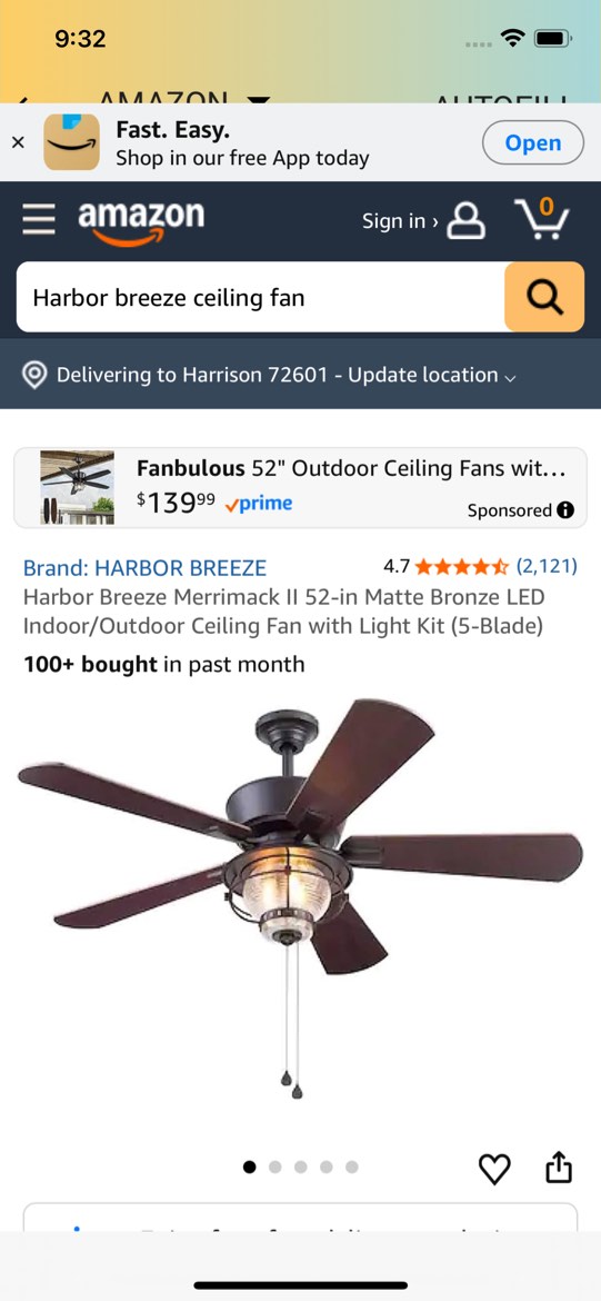 harbor breeze ceiling fan 