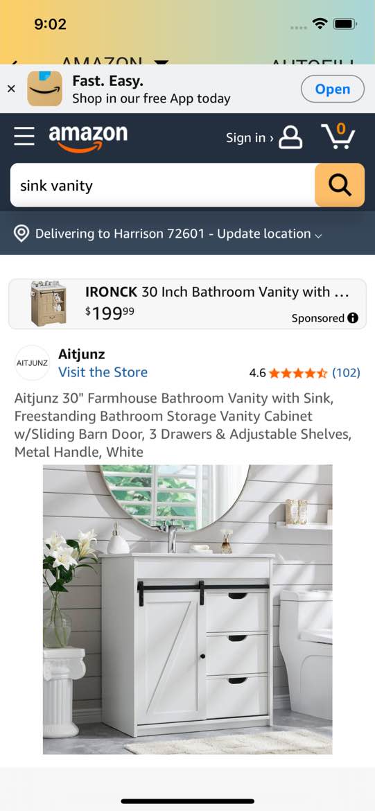 sink vanity