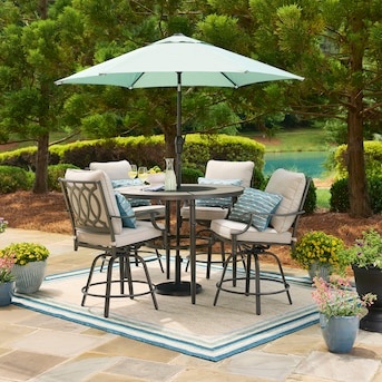 allen and roth thomas lake swivel high dining chair set