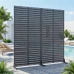 metal 72" x 47" privacy metal screen fence panel