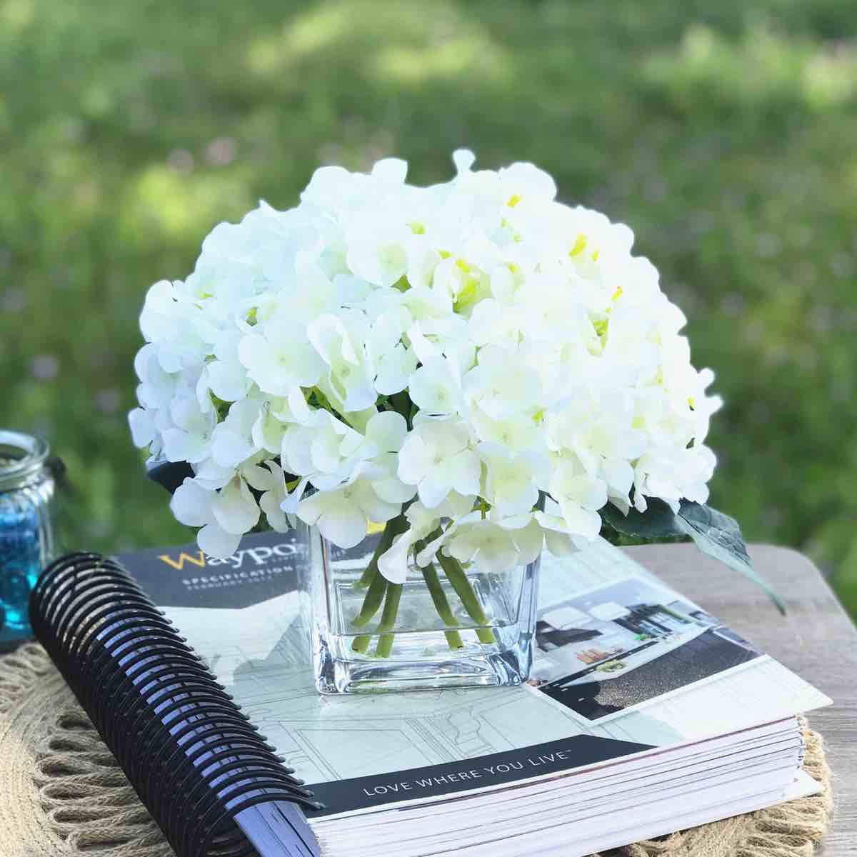 Hydrangea Arrangement in Vase