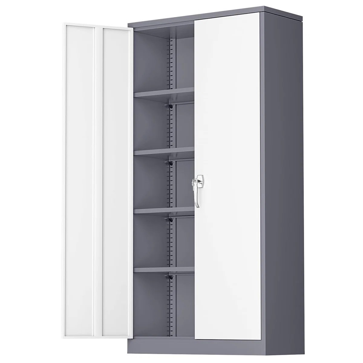 achyut garage storage cabinets ( 72'' h x 36'' w x 18'' d ), metal tool cabinet with 4 adjustable shelves and lockable doors