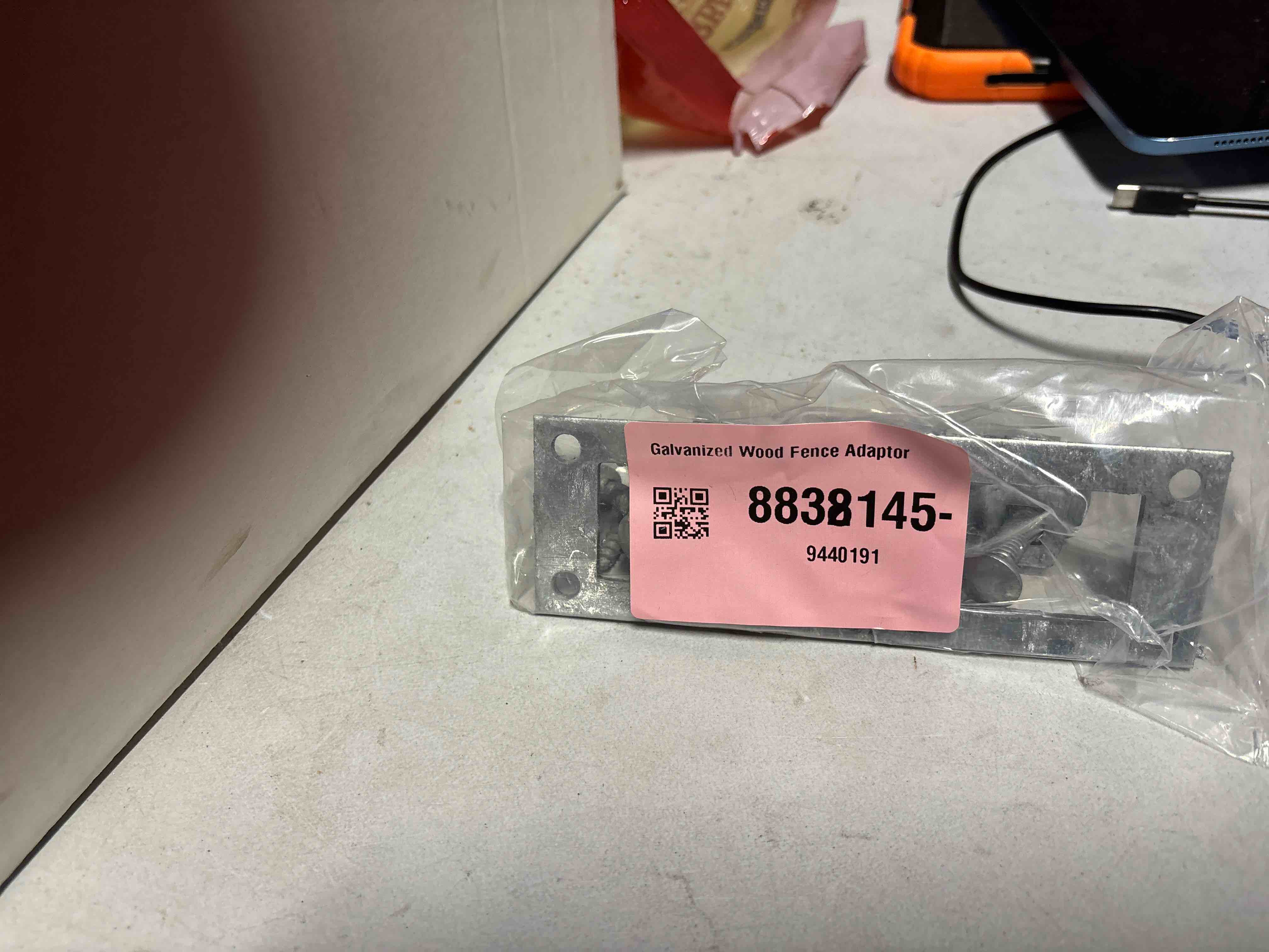 Condition photo showing Good Condition for Galvanized Wood Fence Adaptor