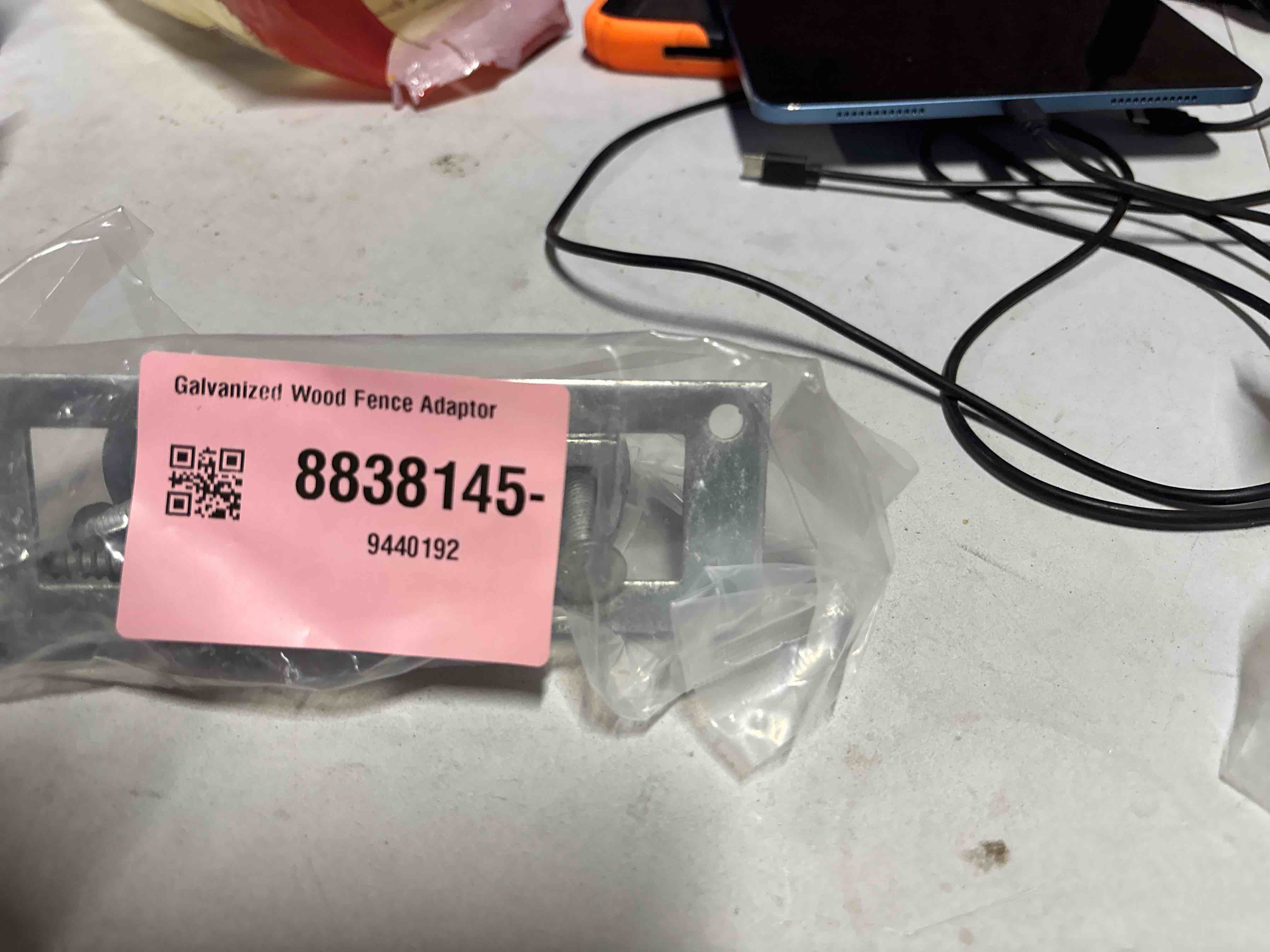 Condition photo showing Good Condition for Galvanized Wood Fence Adaptor