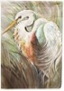 floral egret i-premium framed print -ready to hang - no nails required - no nails required