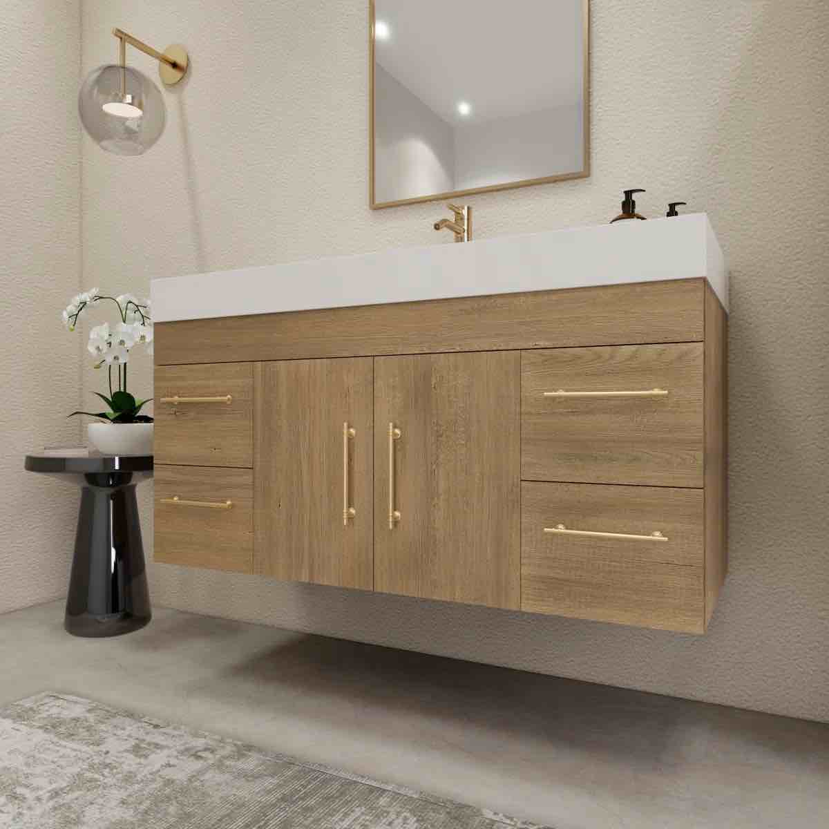 48" Wall-Mounted Single Bathroom Vanity  Base