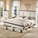Revan Farmhouse 52.5" H Bed with Drawers