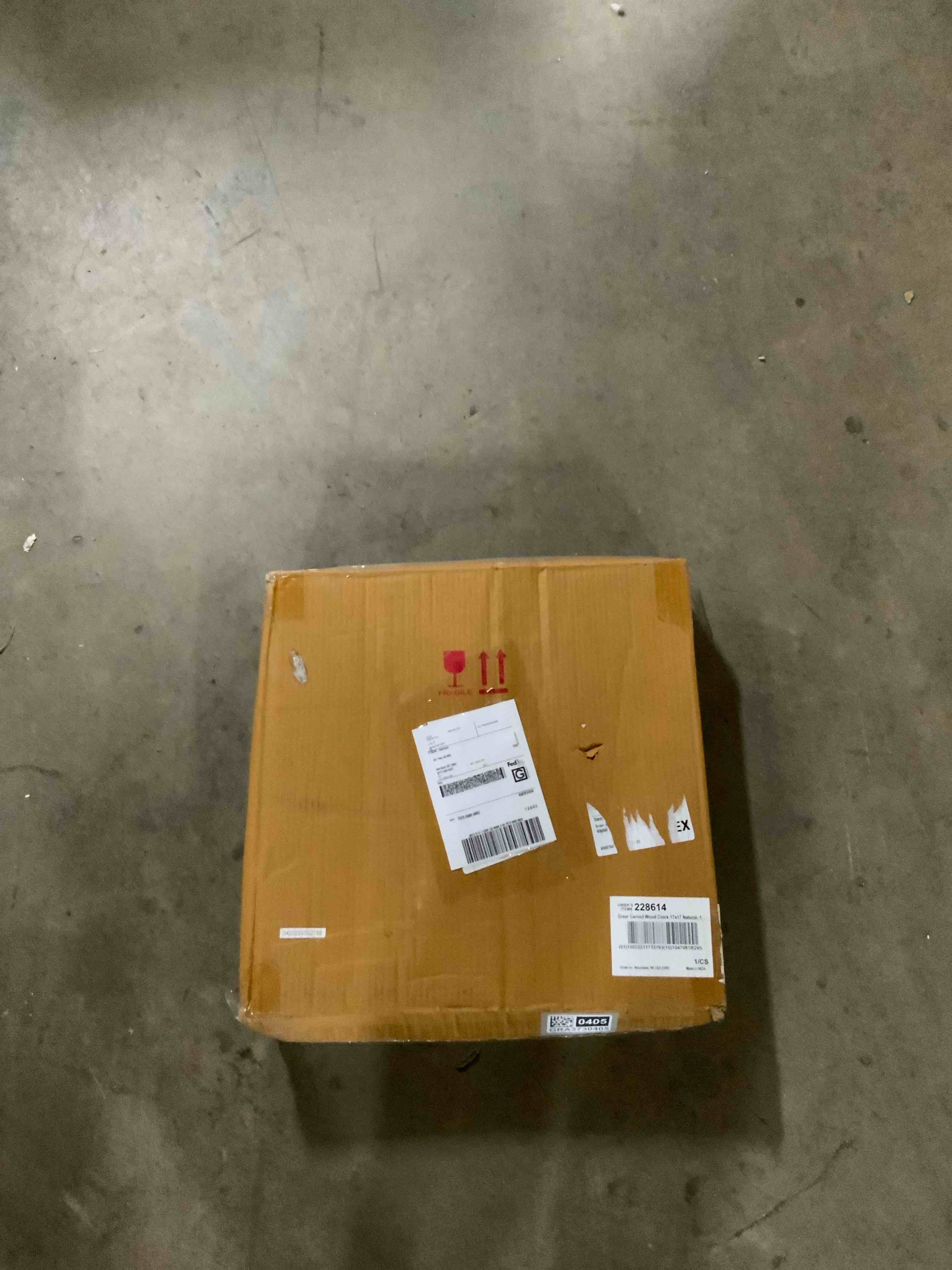 Numberless Carved Wood Clock