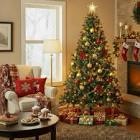 lighted christmas tree with lights for home, office, party decoration, easy assembly, metal stand