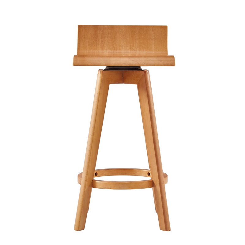 Dery Swivel Bar Counter Stool, Natural Finish