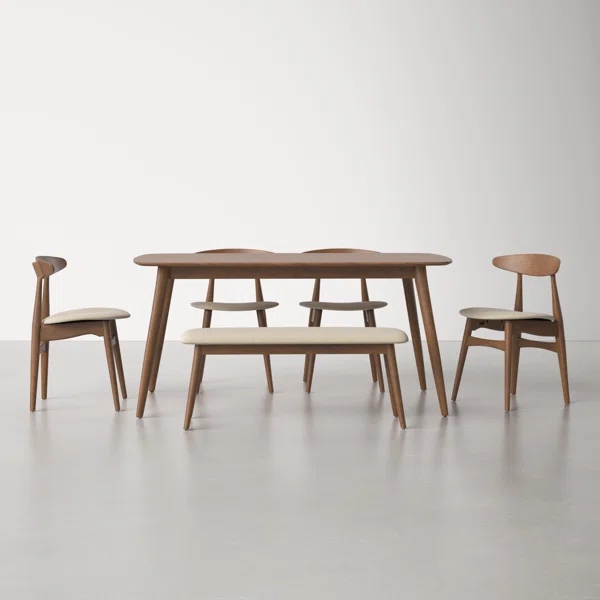 Dining Table and Chairs and Bench