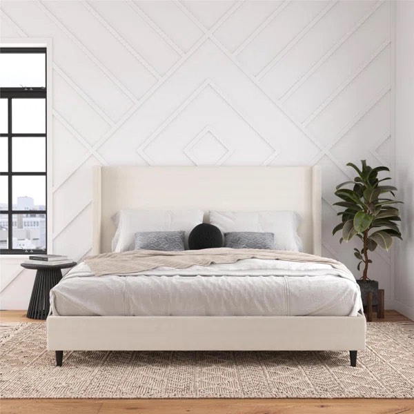 upholstered bed