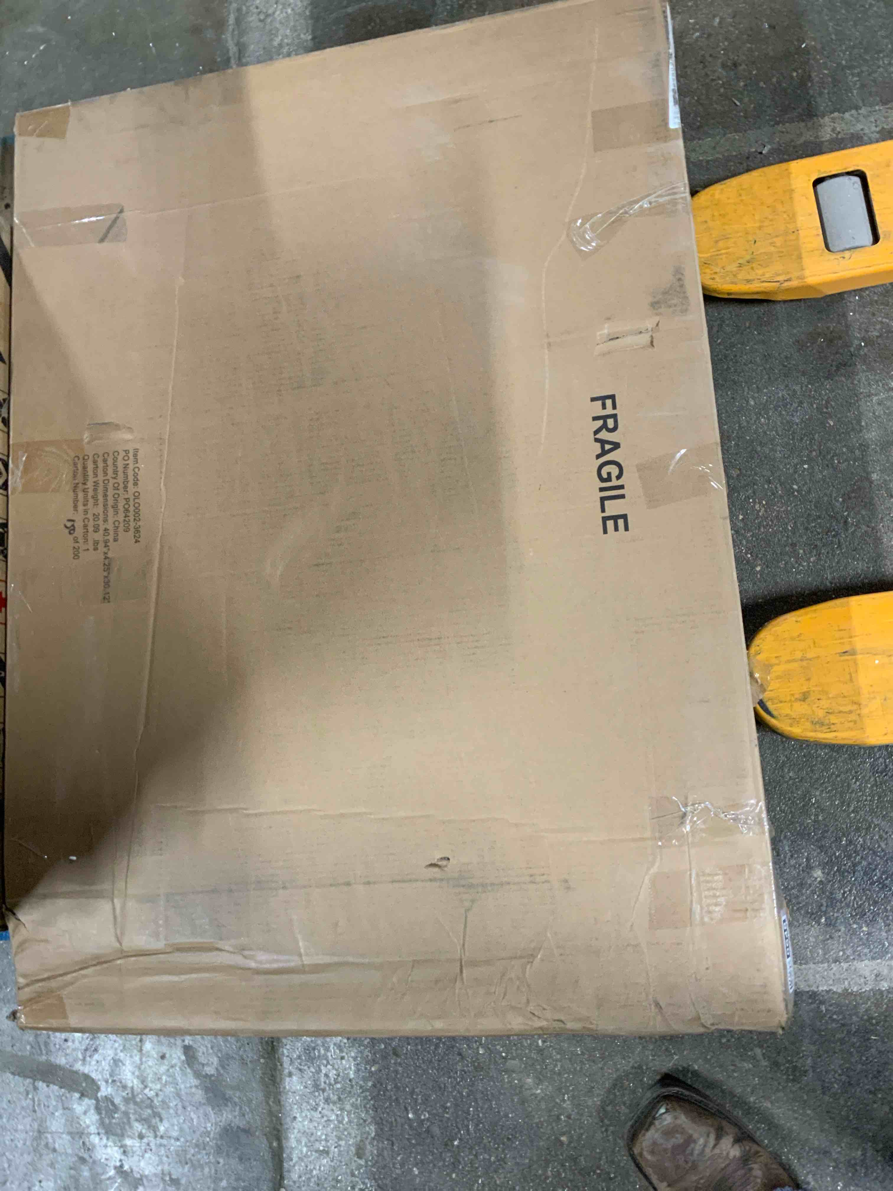 Condition photo showing As Is for gold frame mirror