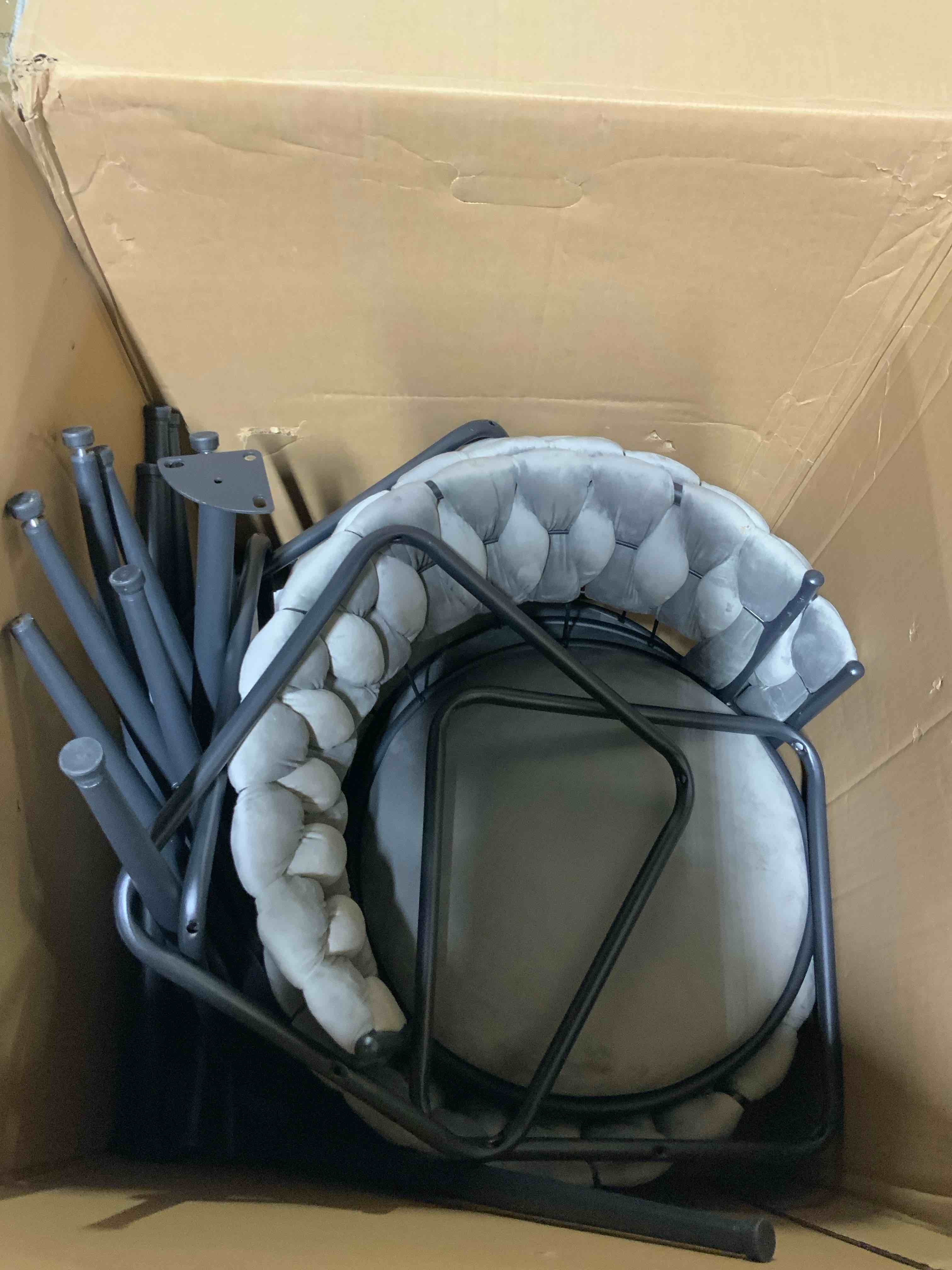 upholstered counter stool with metal frame