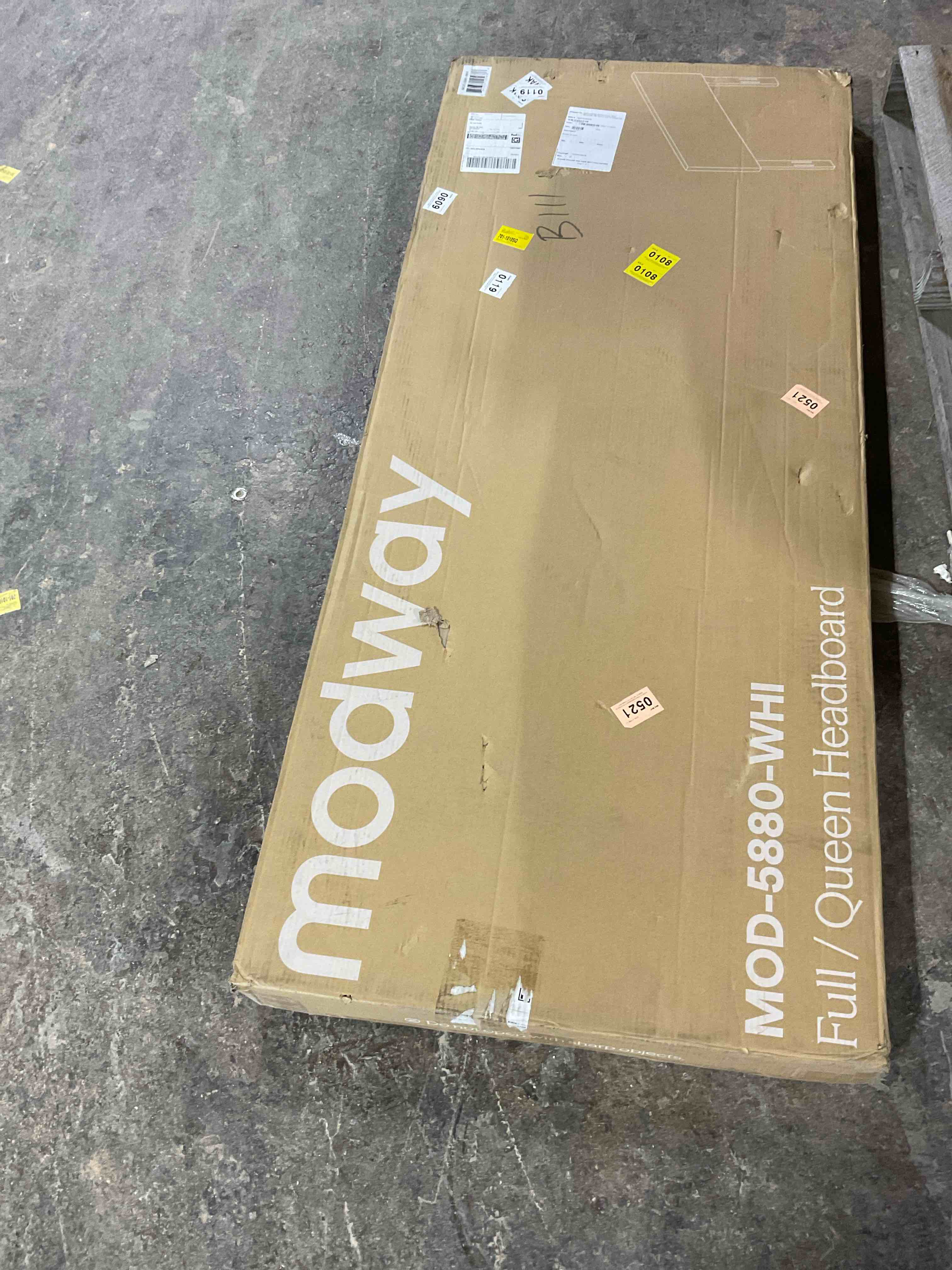 Condition photo showing Good Condition for White Modway Full/Queen Headboard