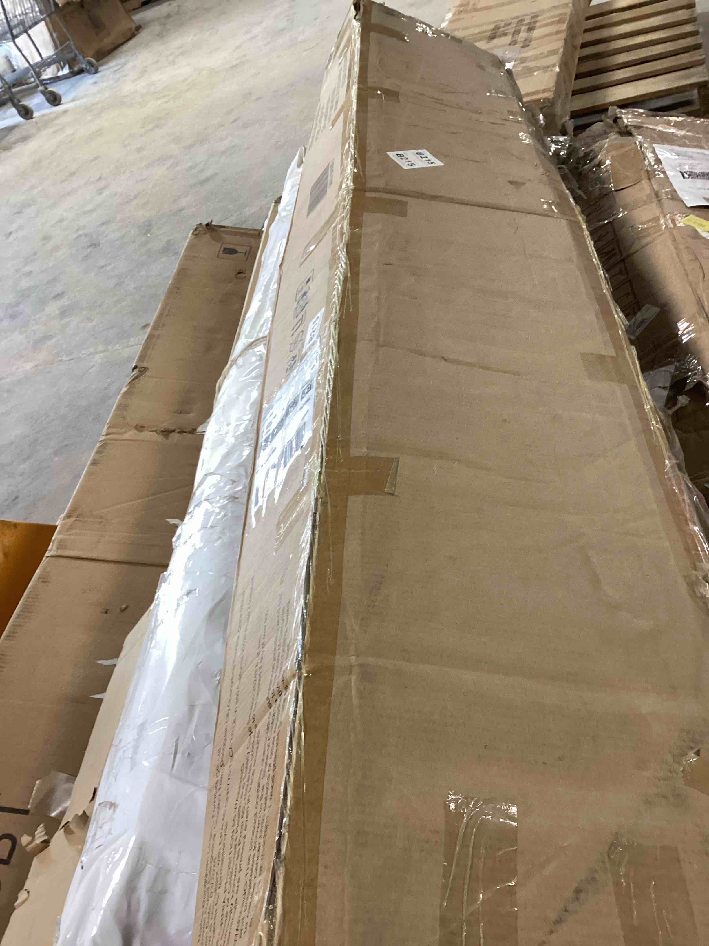 Farmhouse Queen Platform Bed with Storage and Headboard, Wood Platform Bed Frame with Charging Station and Drawers, No Box Spring Needed