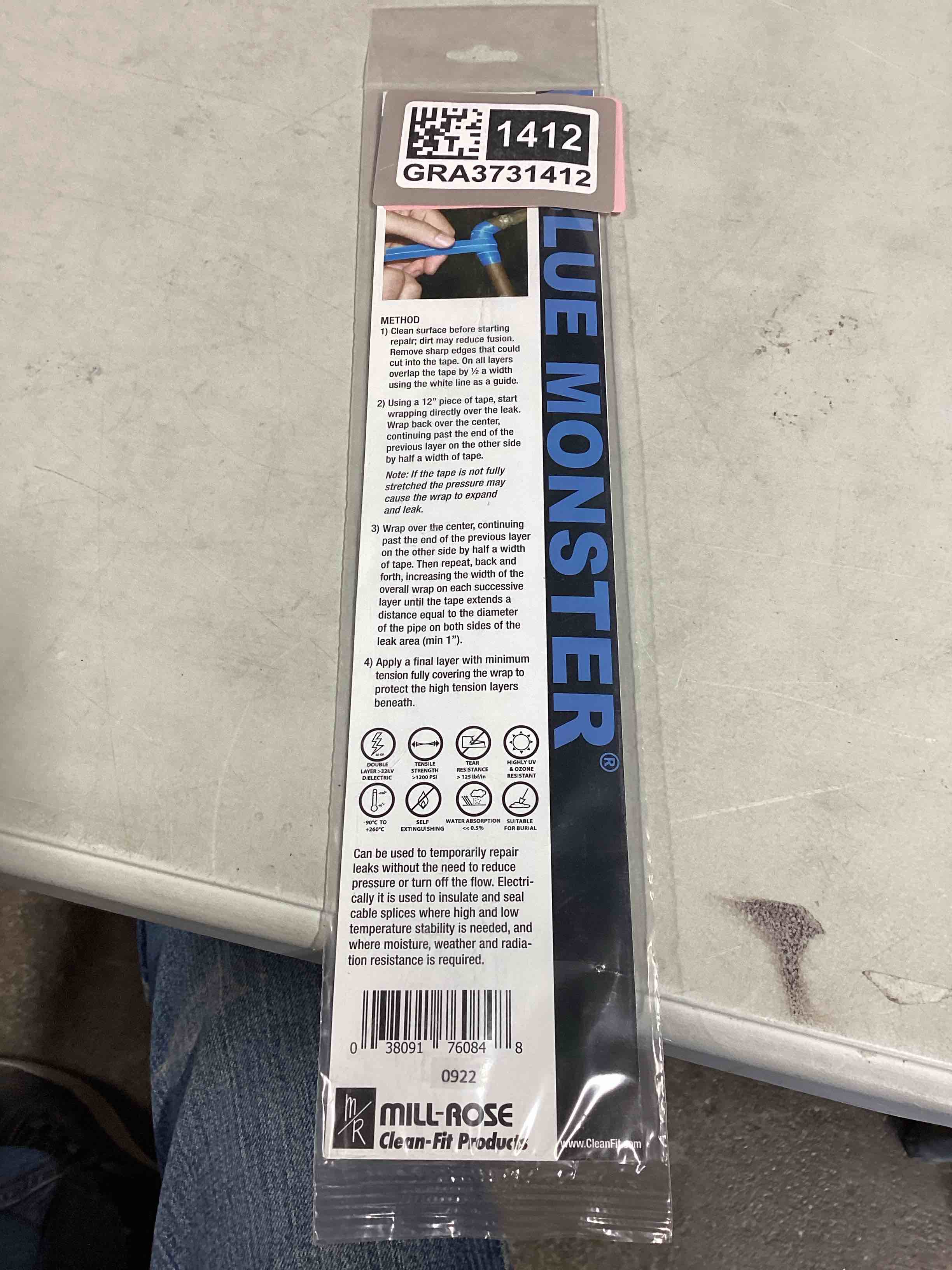 Condition photo showing Good Condition for Mill Rose Tape 1x12 3pc