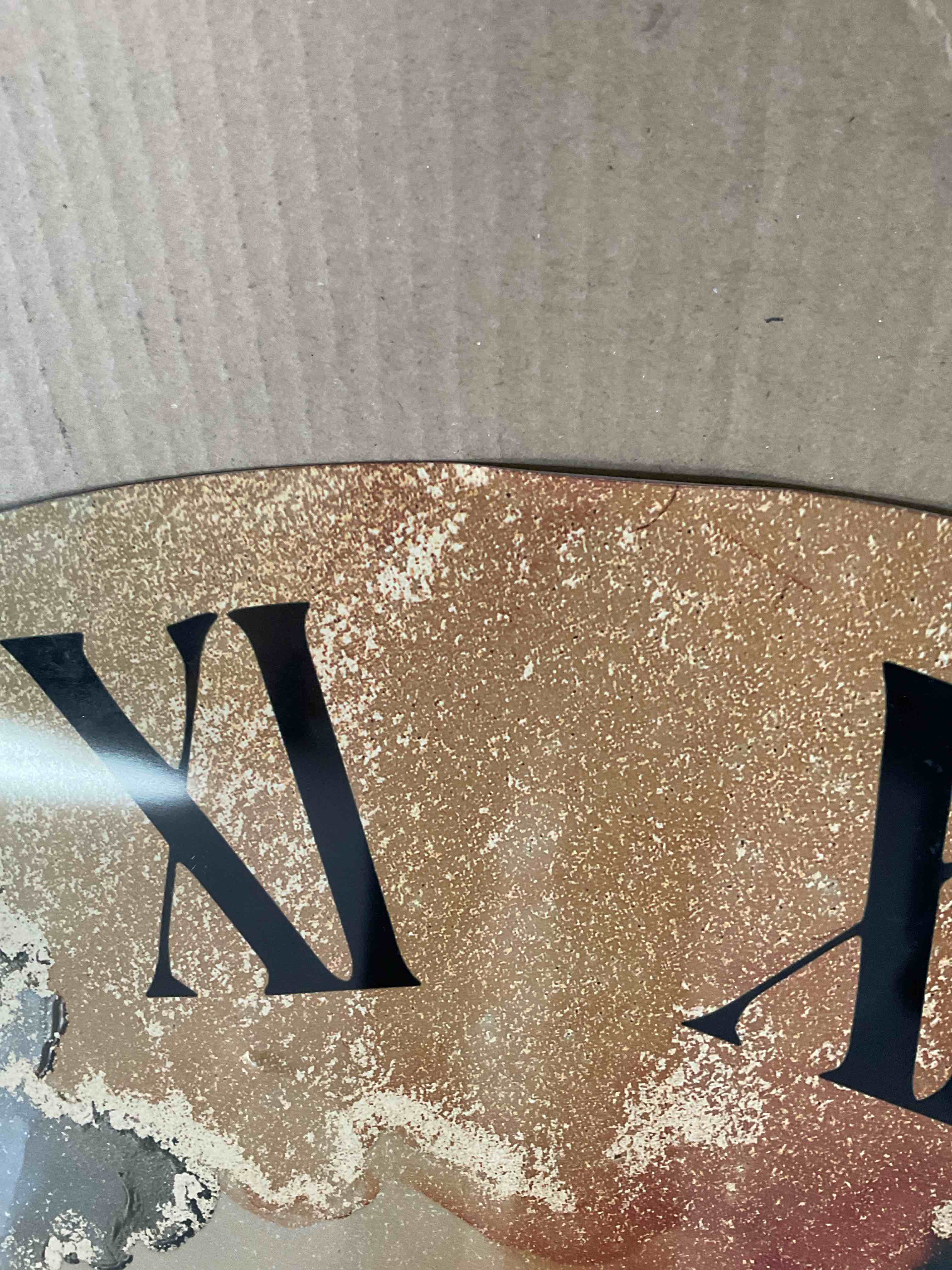 Condition photo showing Good Condition for (DAMAGED) Luxury Abstract Fluid Art I - Modern Wall Clock