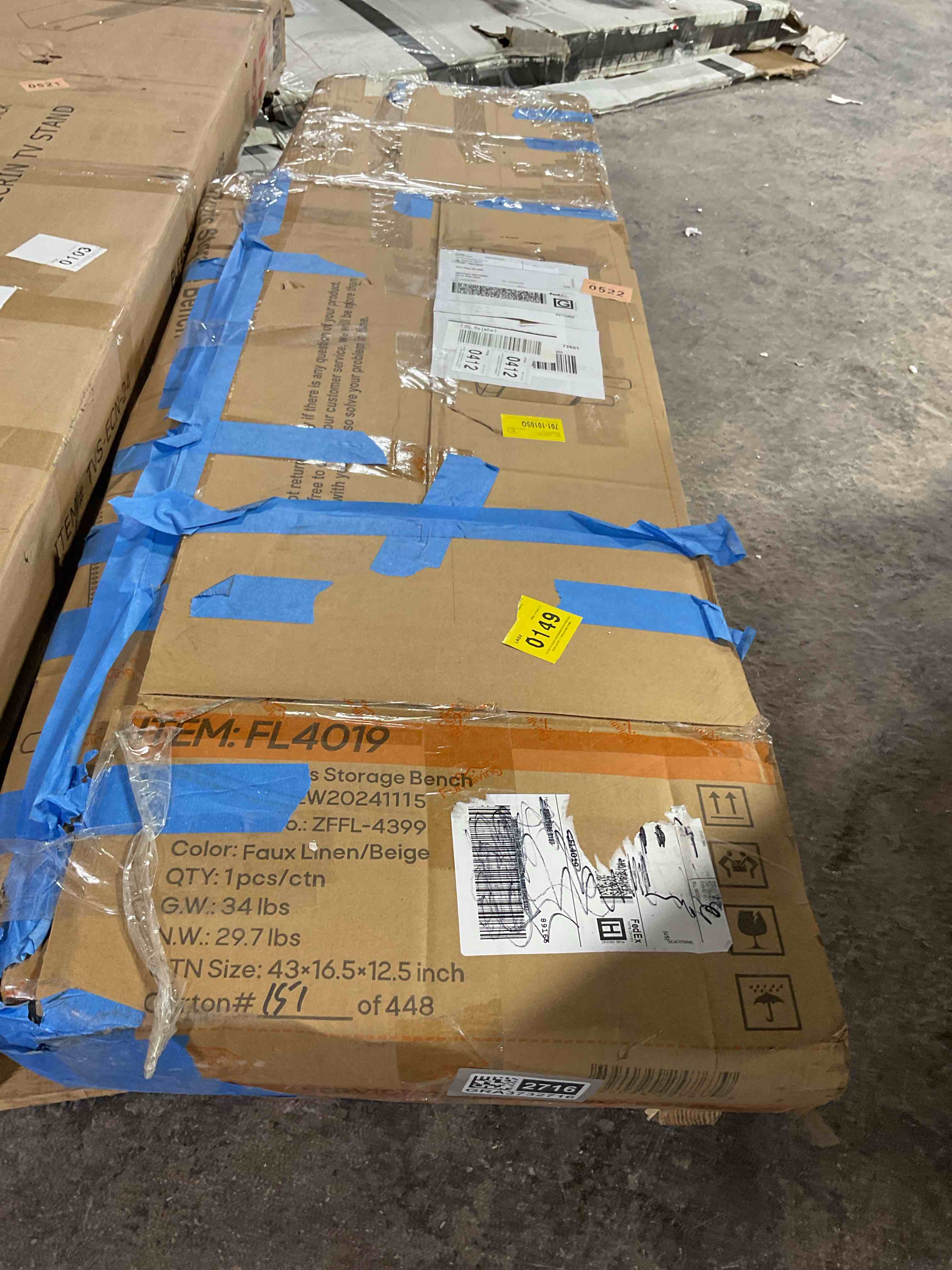 Condition photo showing Good Condition for Tufted Upholstered Headboard, Solid Wood Head Board with Wood Legs, Adjustable Height Bed headboard from 34â€� to 43â€� Fabric Headboard in Modern Button Design