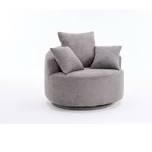 360Â° Swivel Chair Accent Barrel Chair Swivel Round Sofa Chair With 3 Removable Pillows For Living Room, Bedroom, Office And Hotel