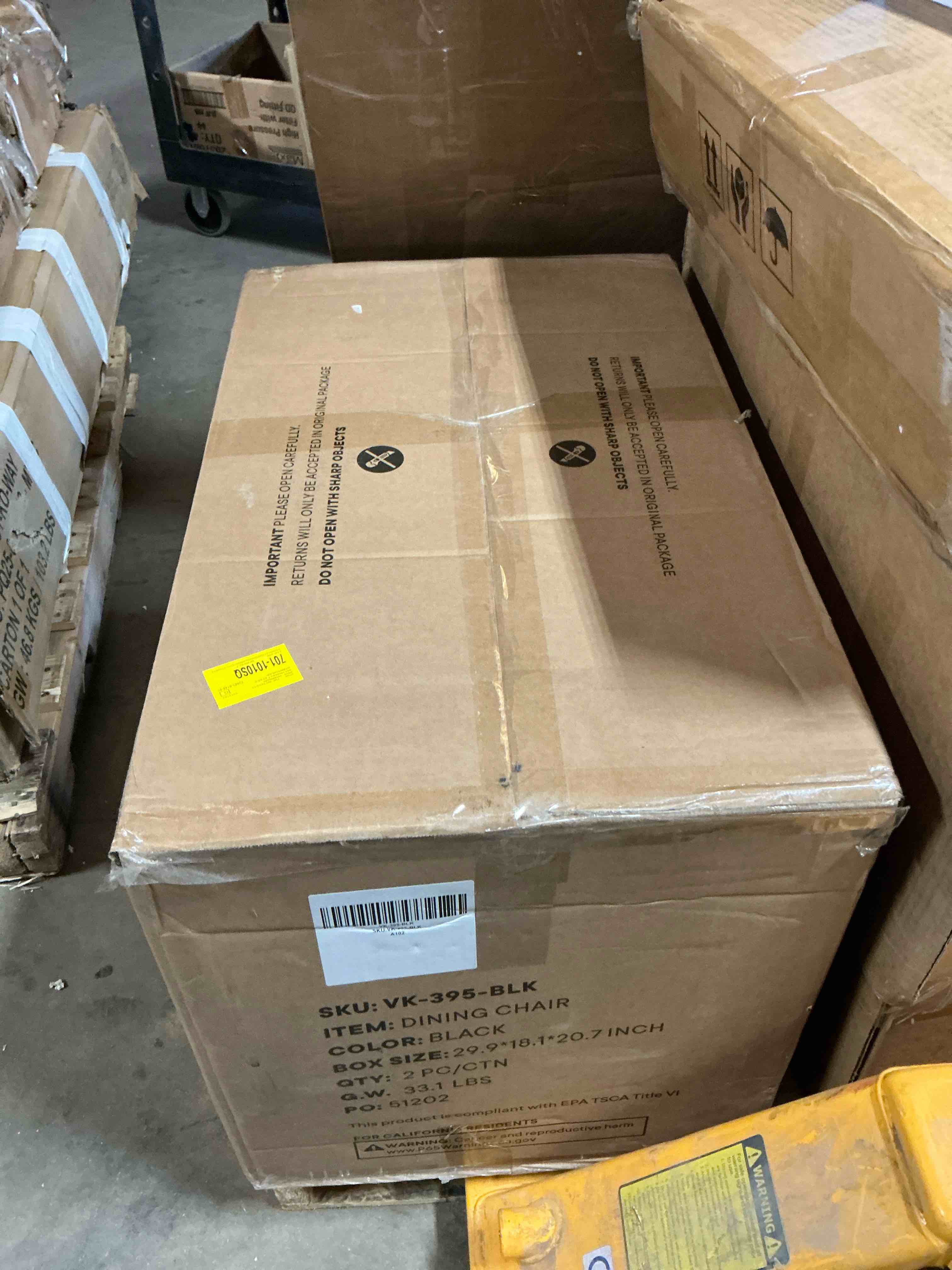 Condition photo showing Good Condition for Bason Upholstered Faux Leather Dining Chairs