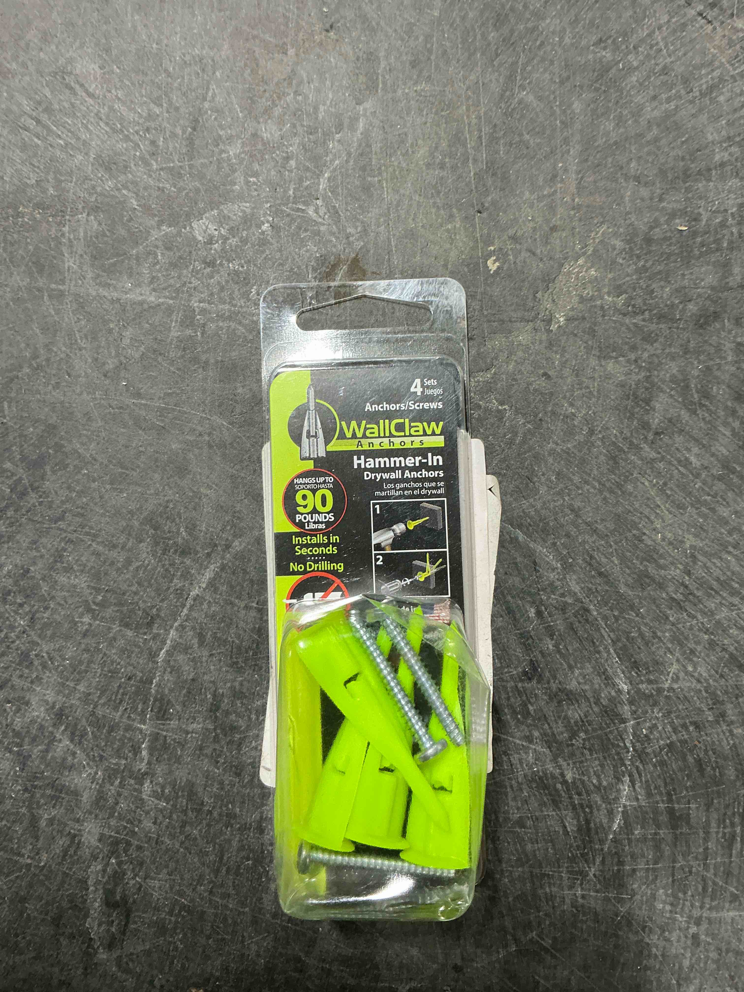 Condition photo showing Good Condition for WallClaw Hammer-in Drywall Anchors with Screws (Fas-Pak)