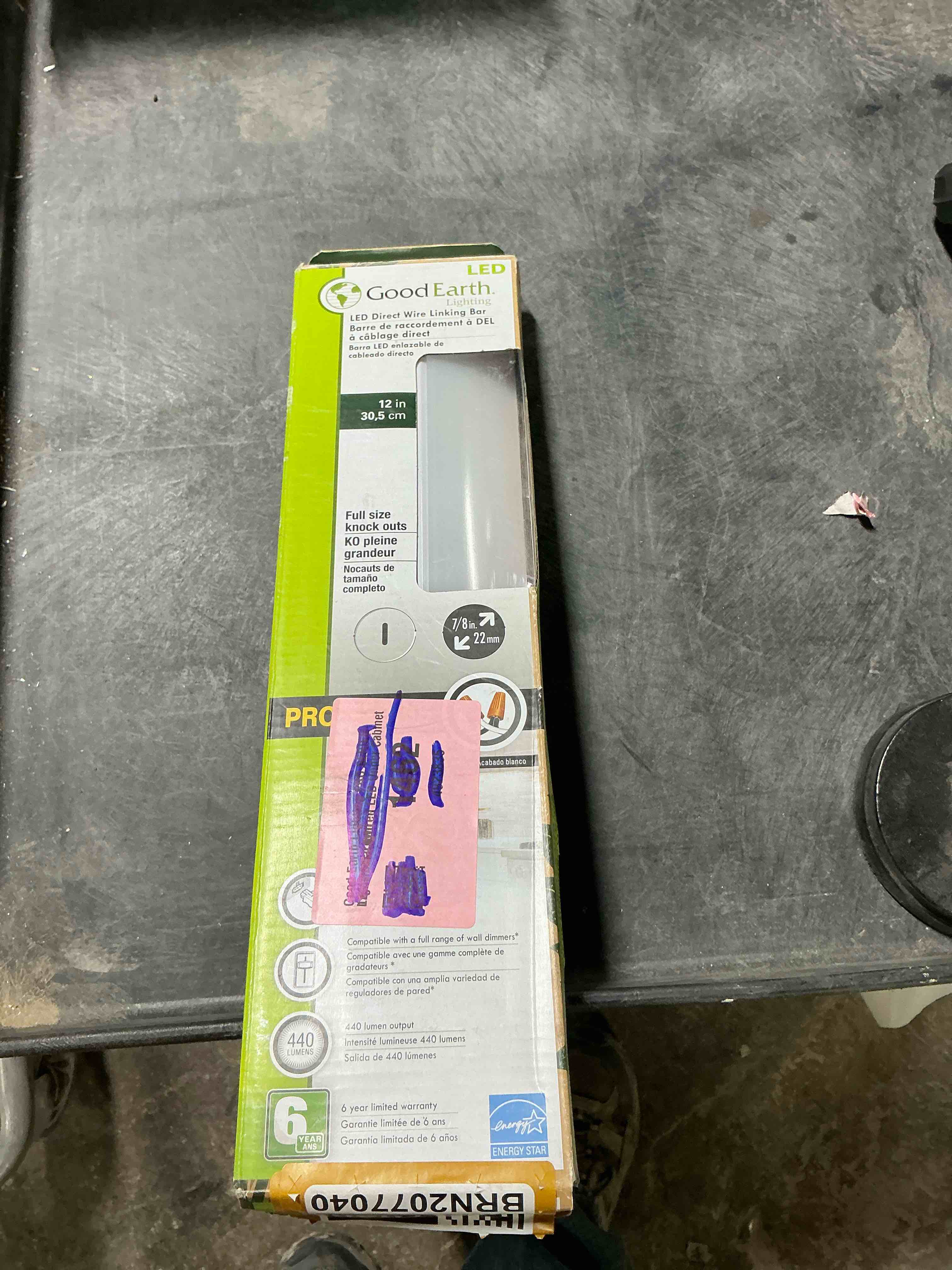Condition photo showing Good Condition for Good Earth Lighting 12" Direct Wire Undercabinet Bar, 510 Lumens, 3000K, Dimmable, White